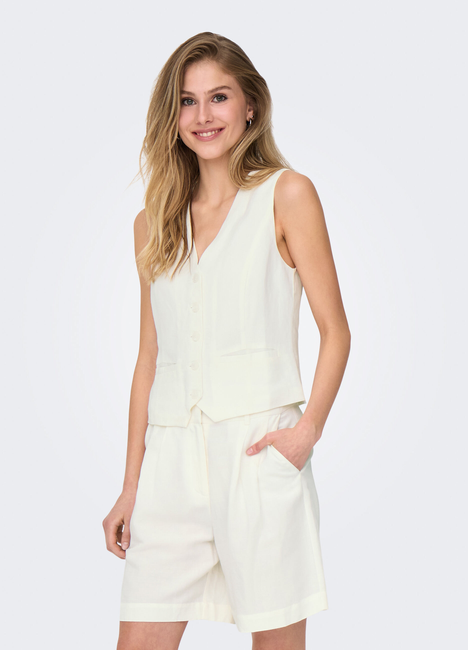 Gilet tinta unita donna