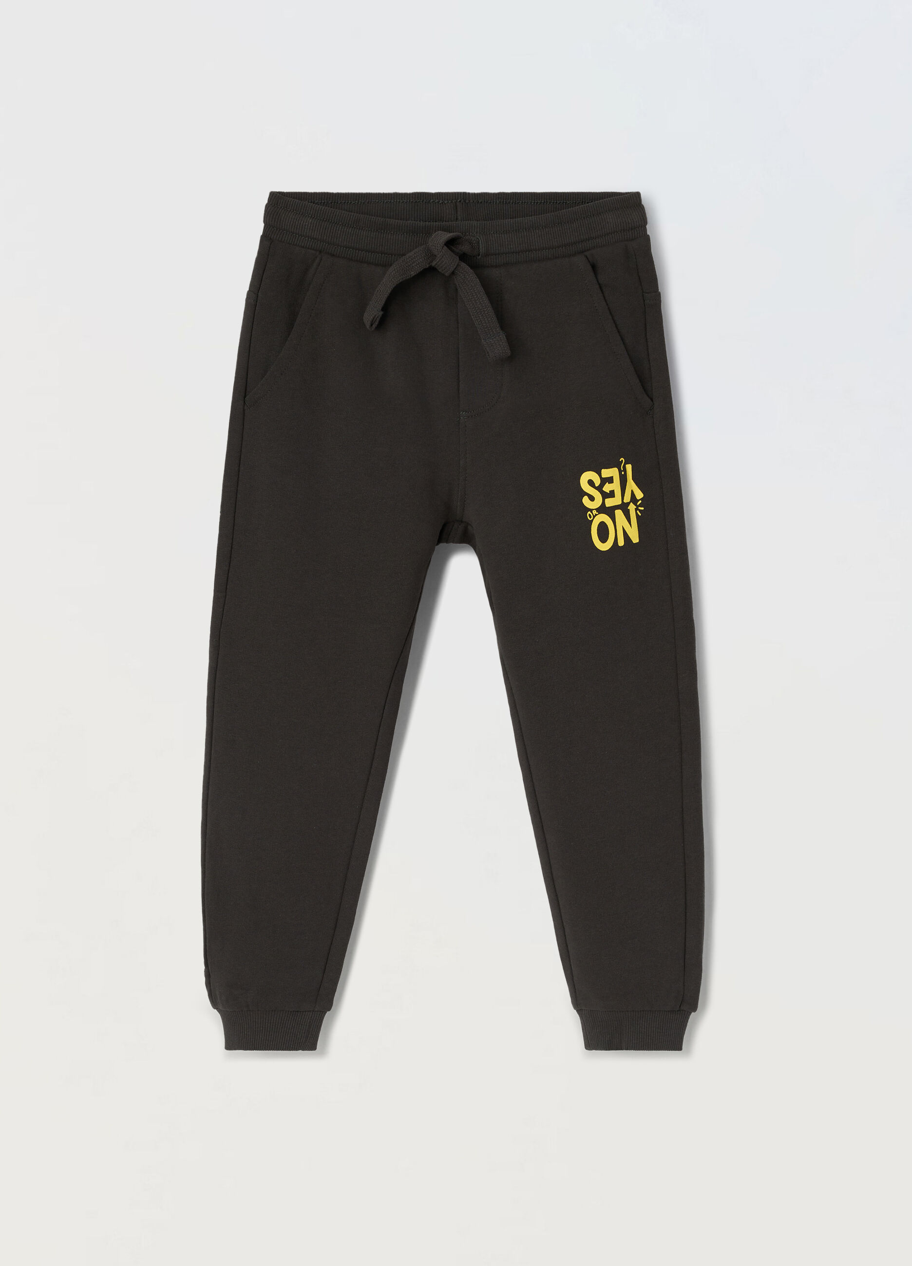 Jogger in puro cotone fleece bambino_0