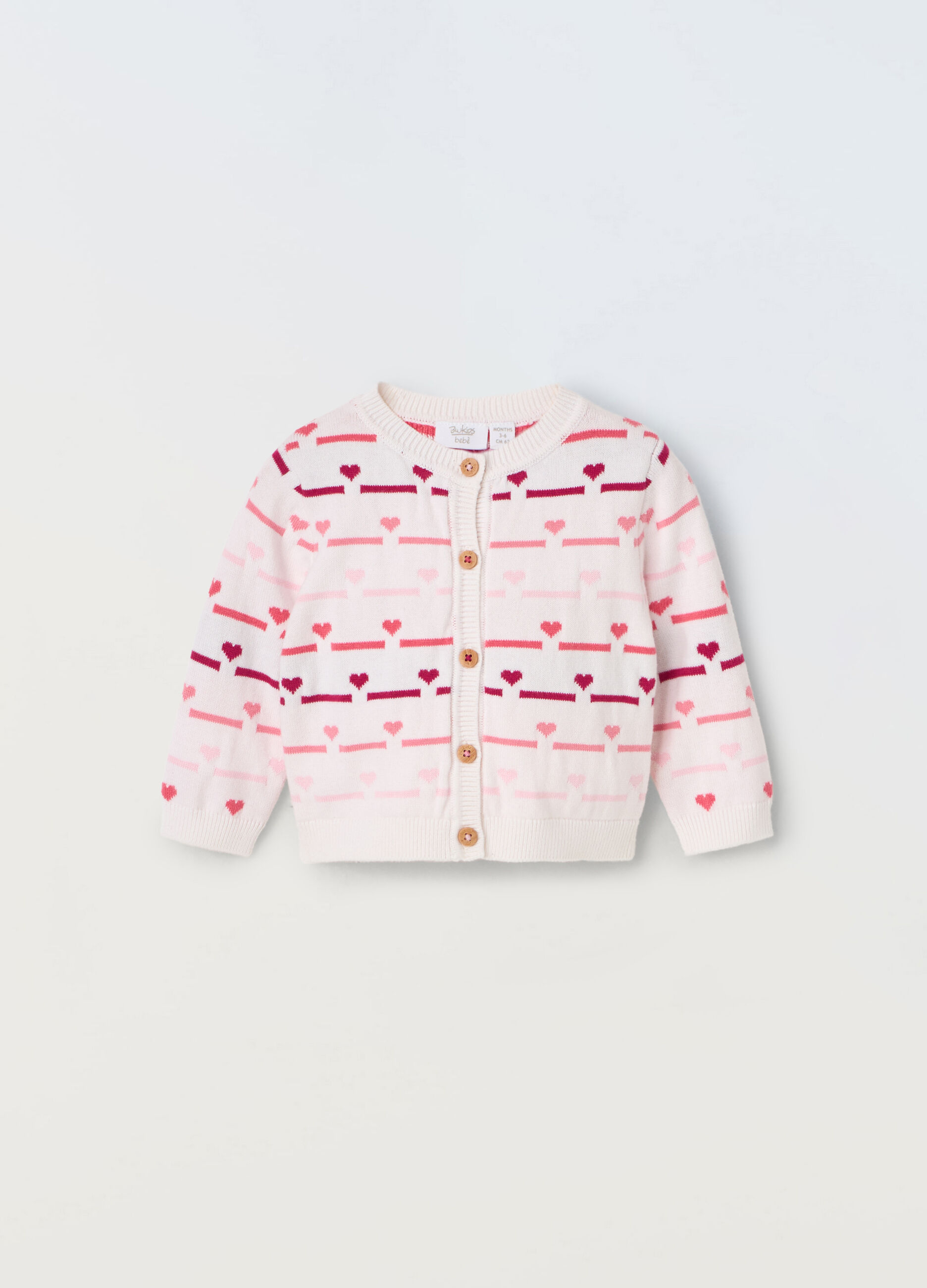Cardigan tricot in puro cotone neonata_0