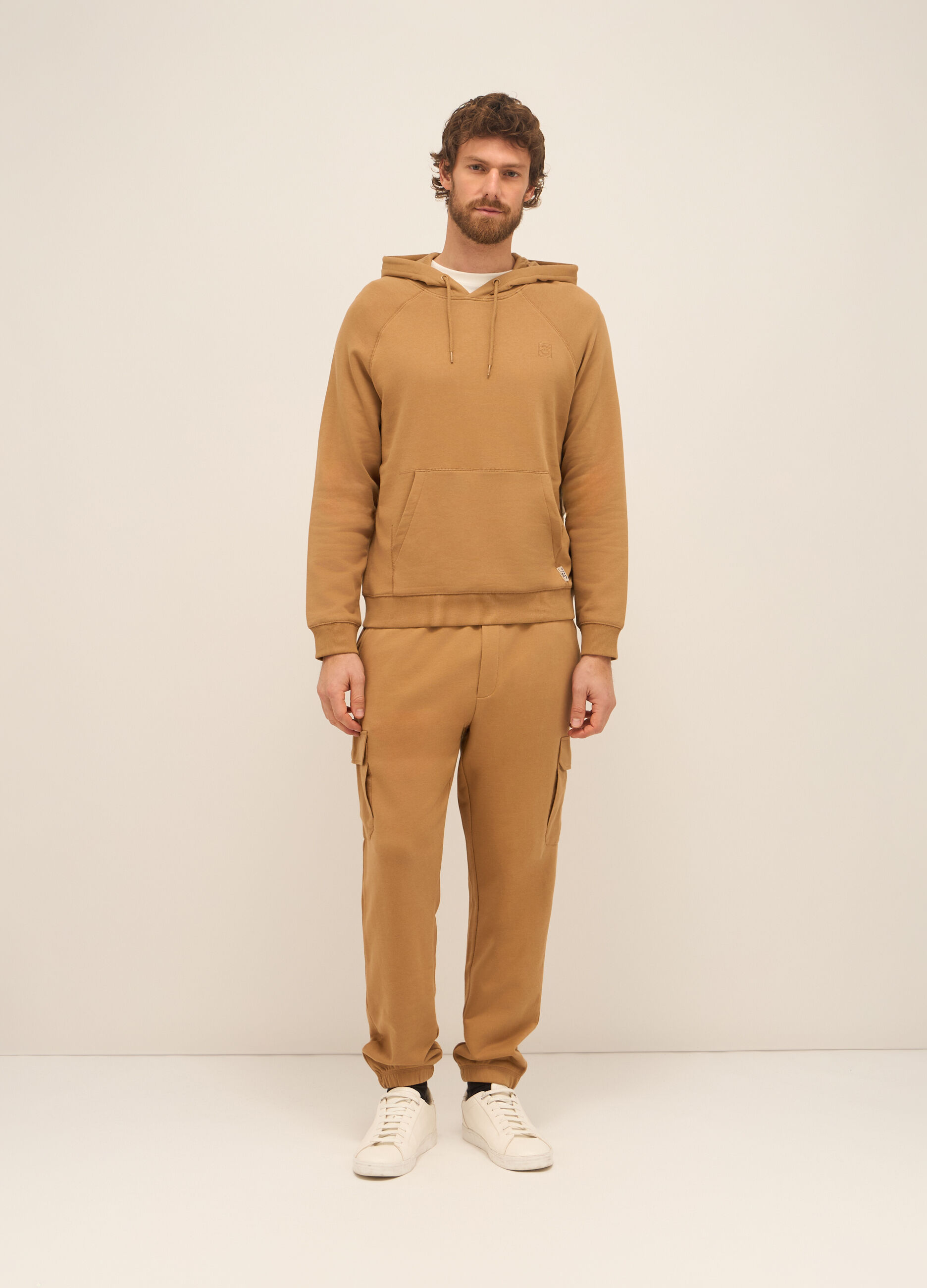 Jogger cargo in felpa di cotone uomo_0