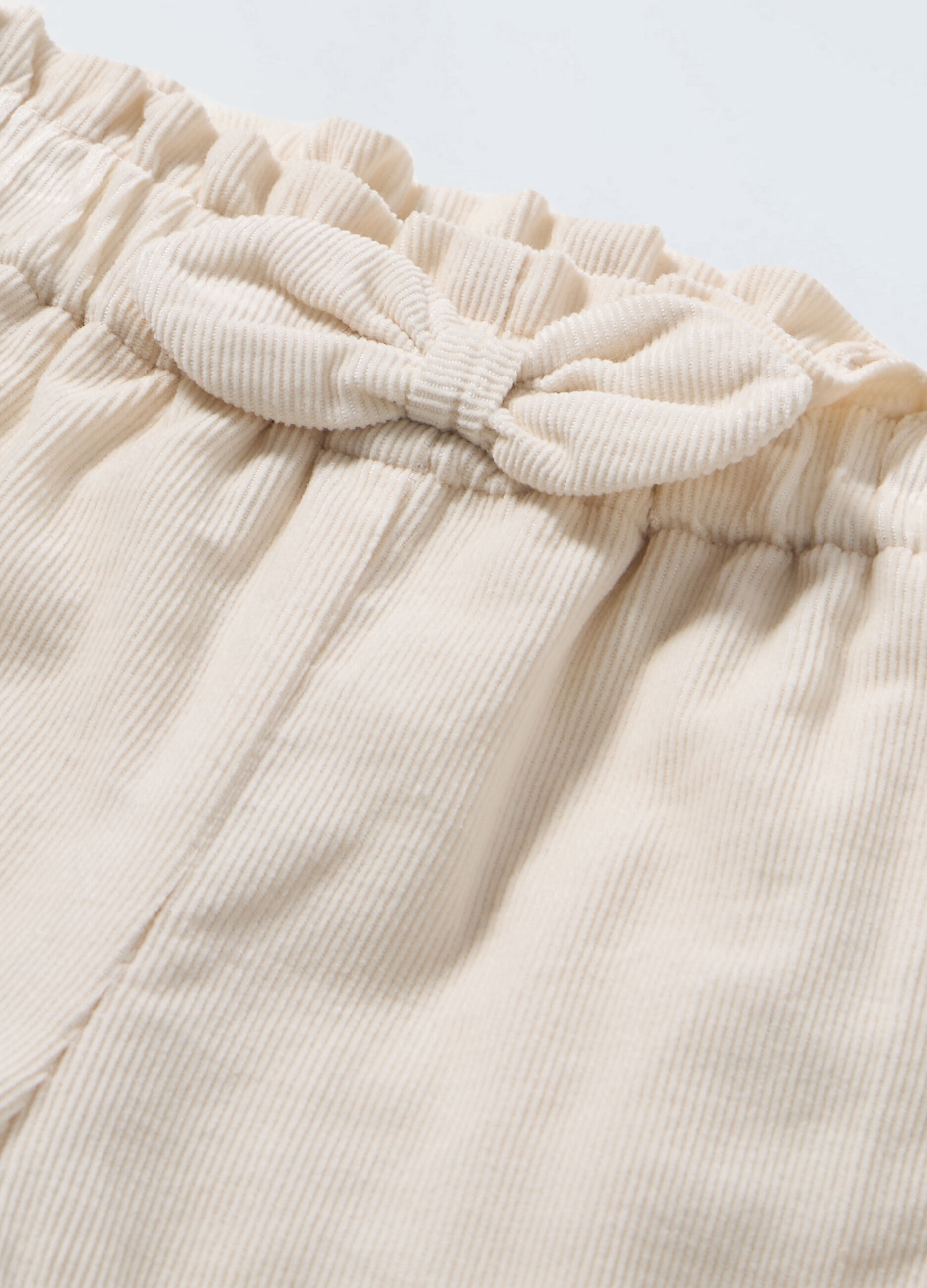 Jogger in costina di puro cotone neonata_1