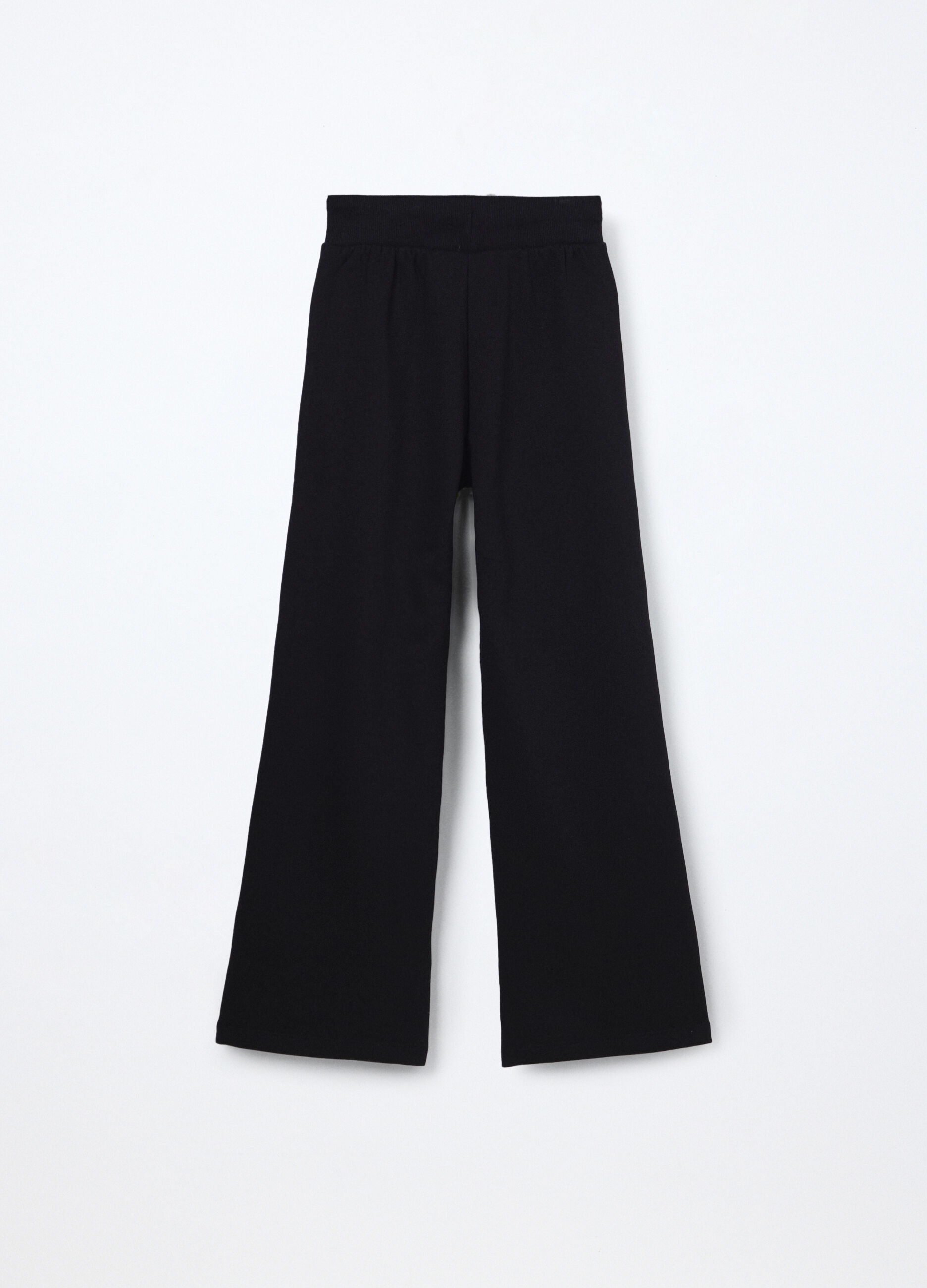 Jogger wide leg misto cotone ragazza_1