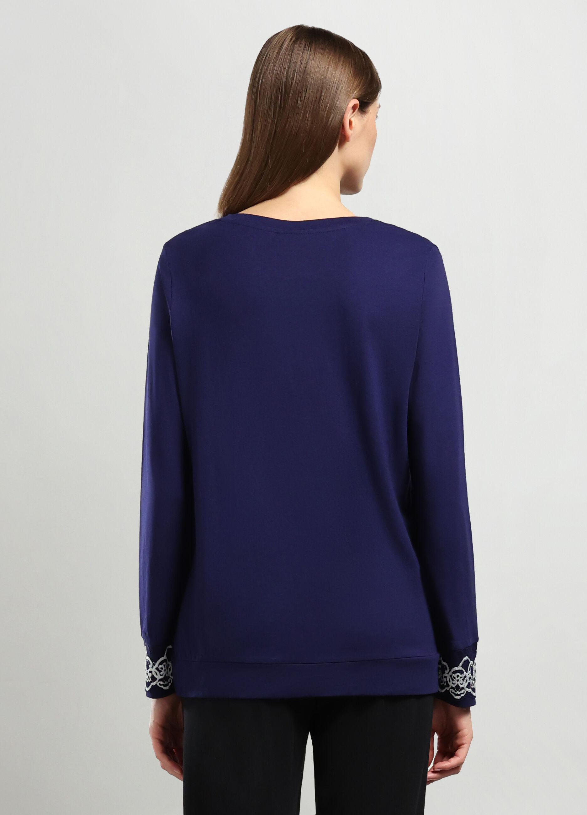 Top pigiama in jersey di misto cotone donna_1