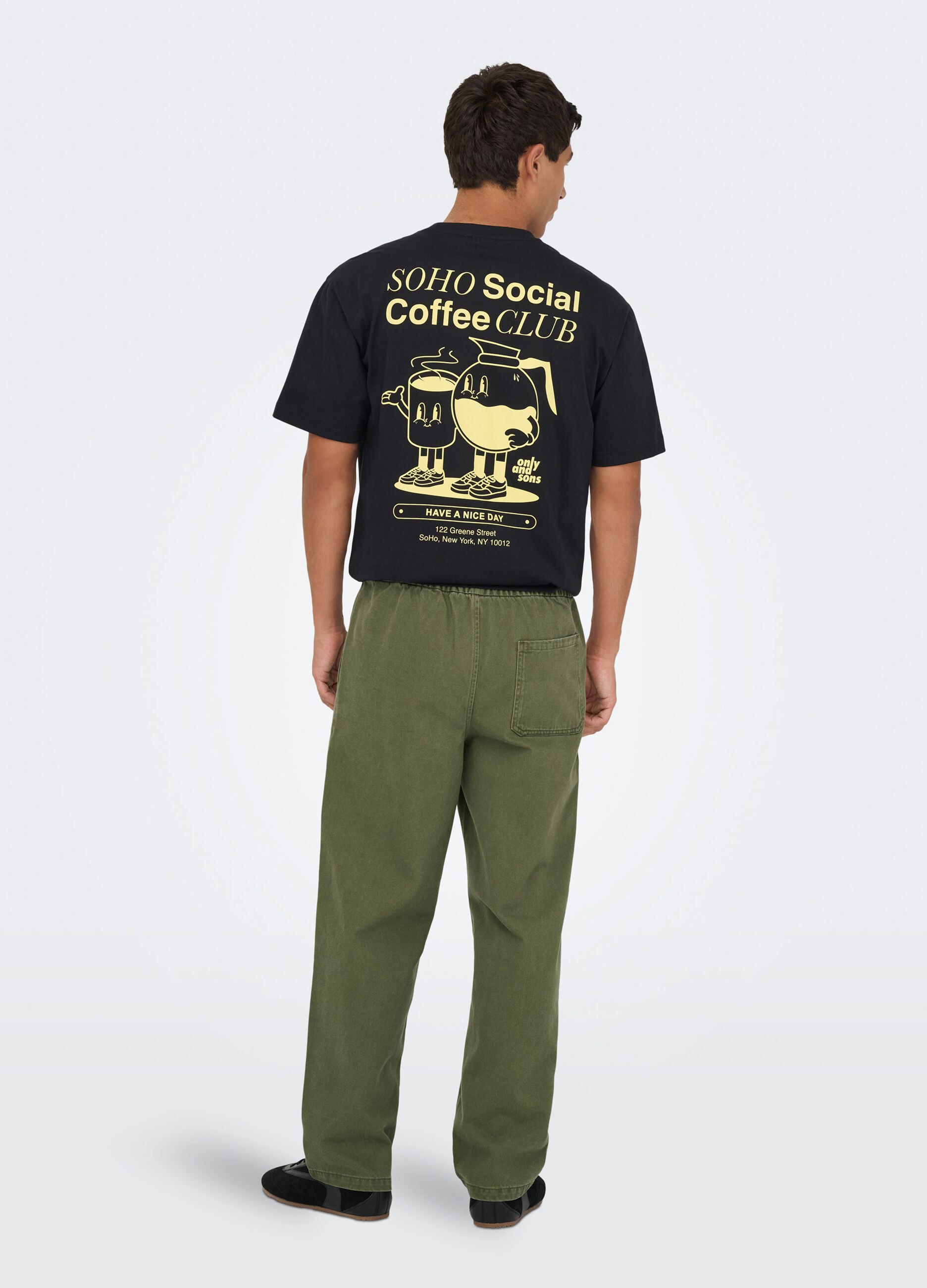 Pantalone baggy in twill uomo_1