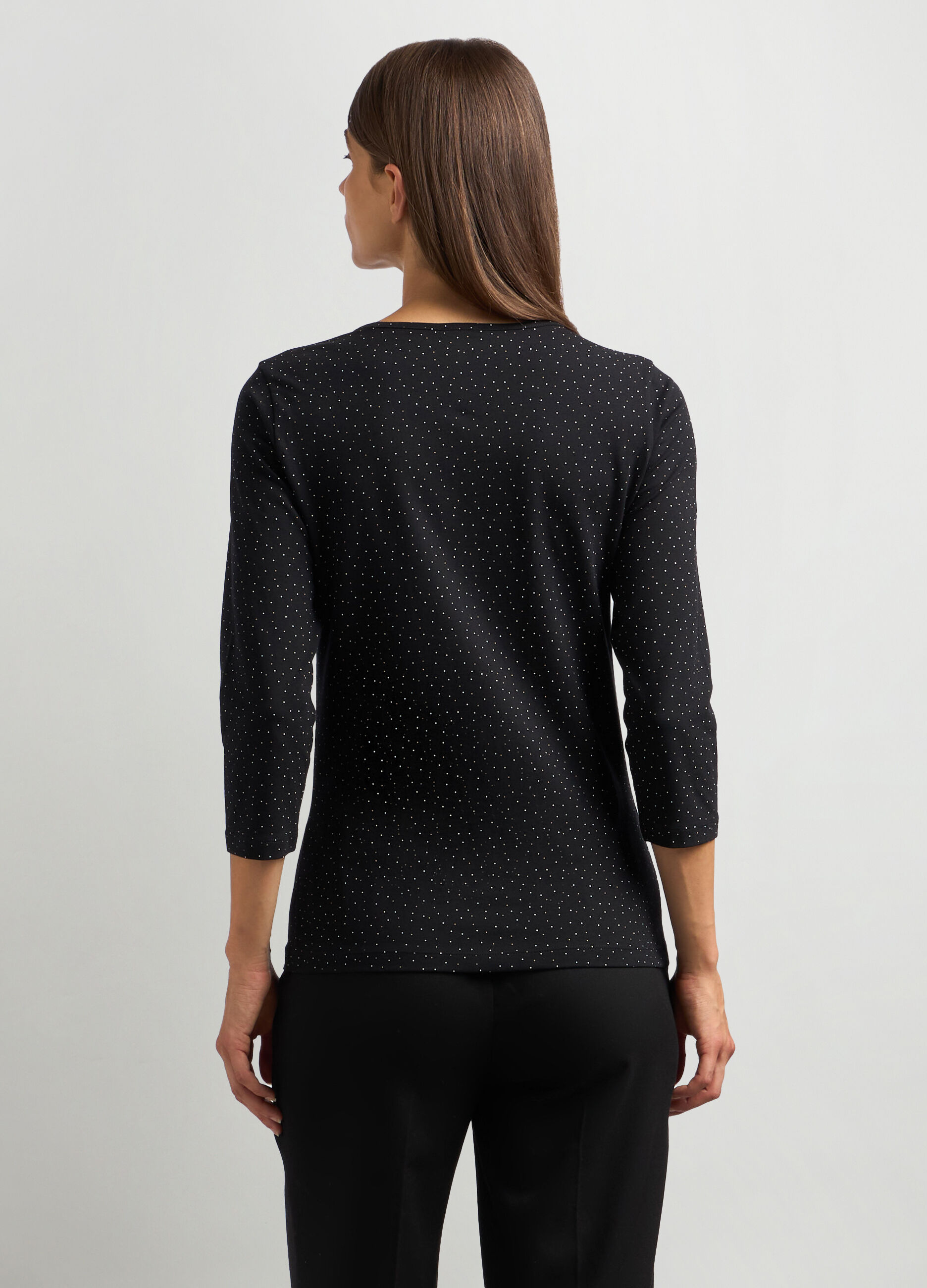 T-shirt in jersey di cotone stretch donna_1