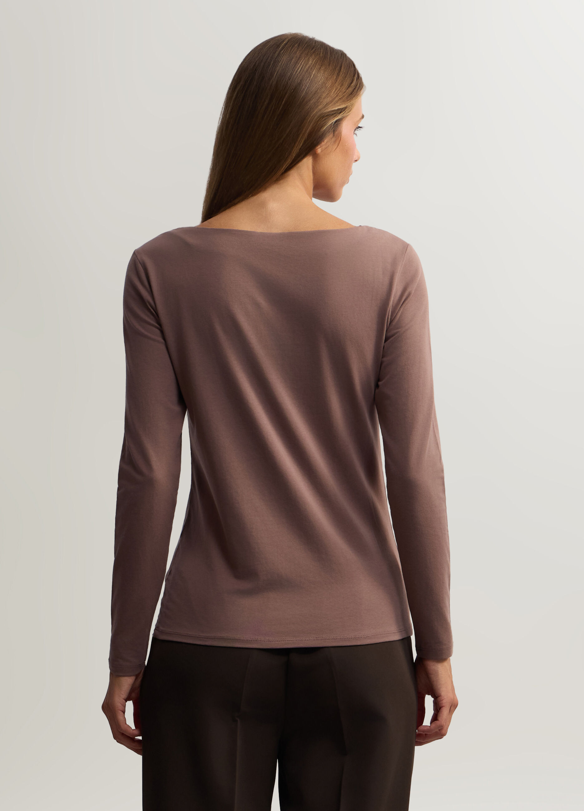 T-shirt girocollo stretch donna_1