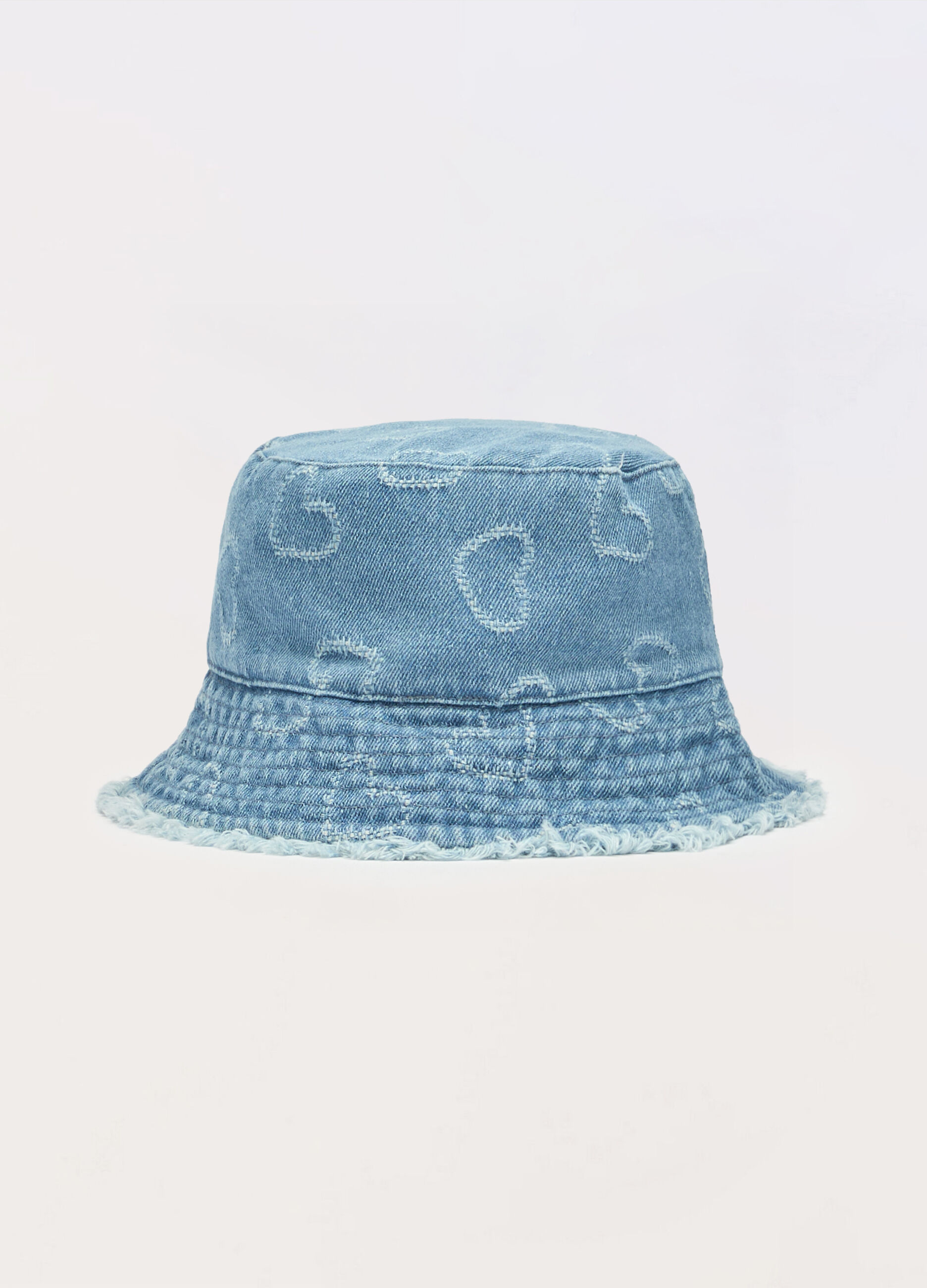 Cappello da pescatore in denim di puro cotone _0