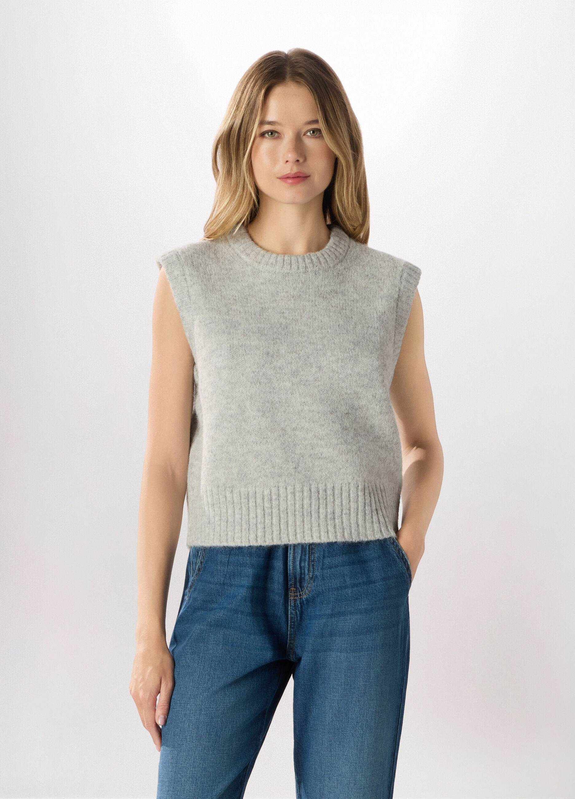 Gilet misto lana donna_0