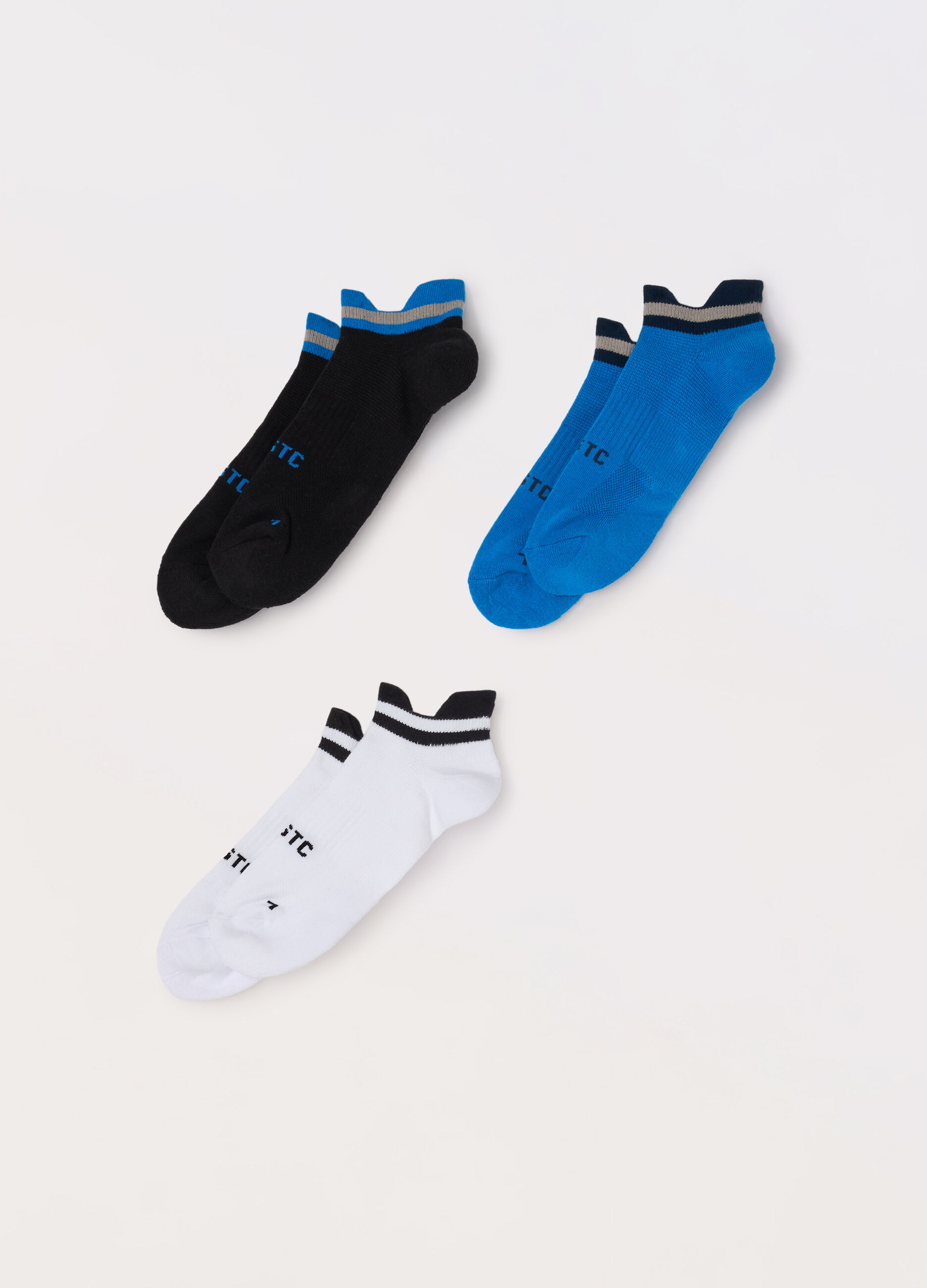 3 pack calzini sportivi multicolore in cotone stretch uomo_0