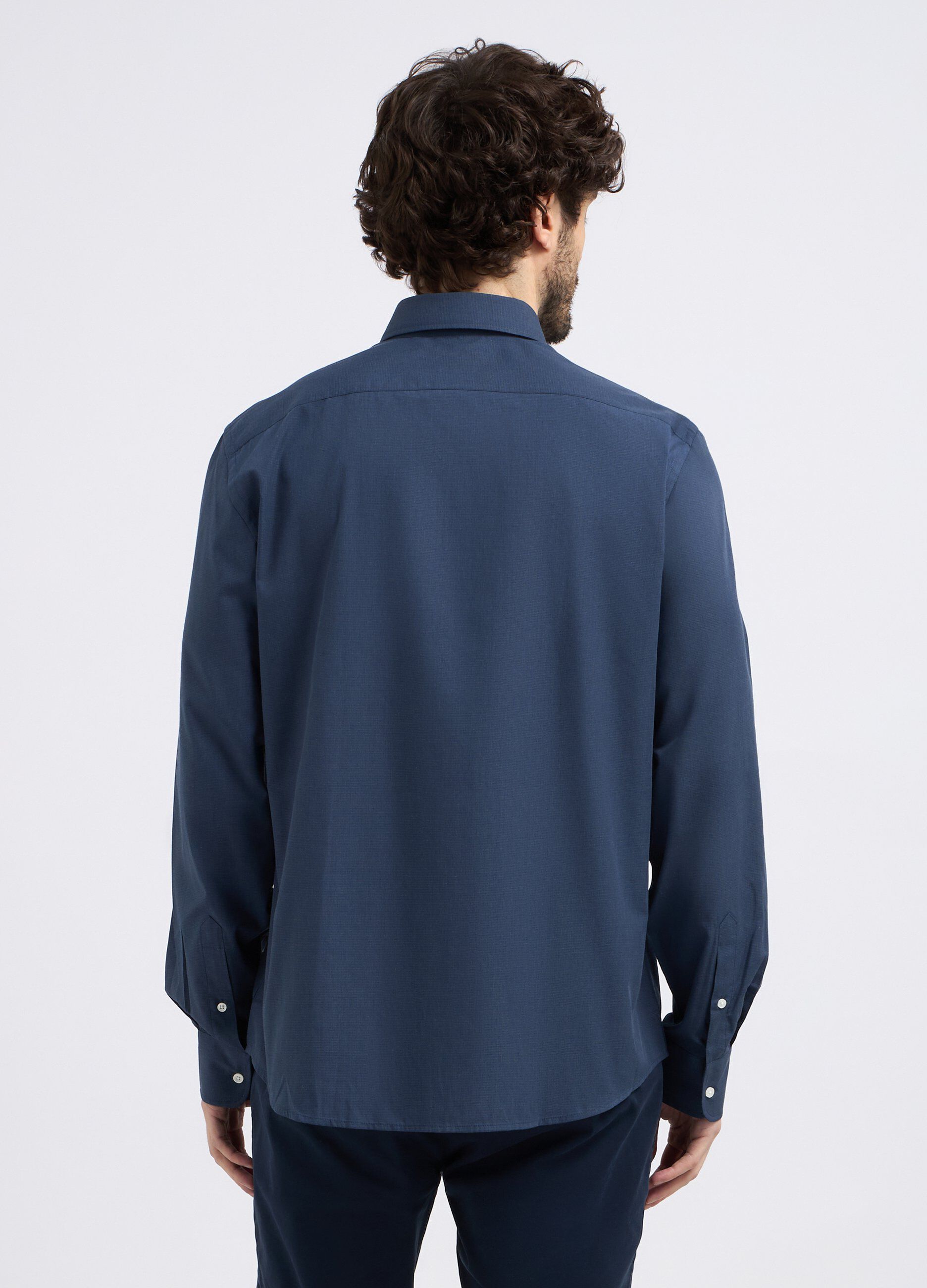 Camicia a micro quadri uomo_1