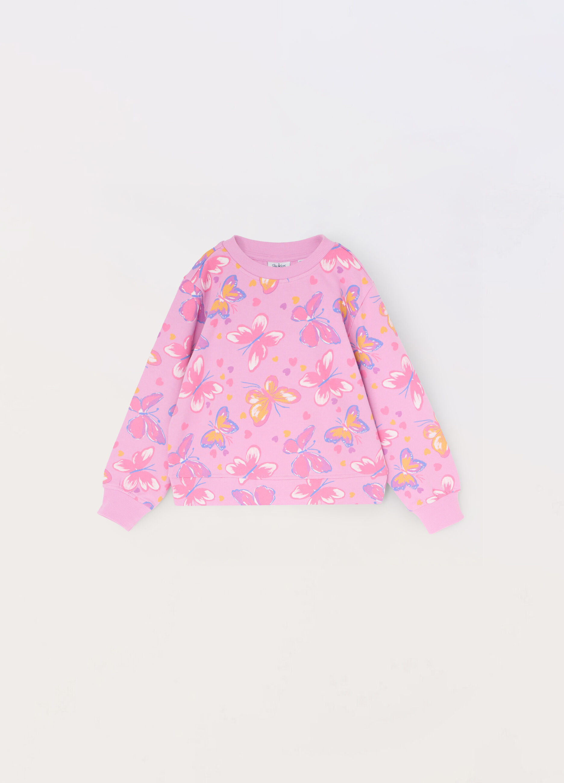 Felpa in french terry di puro cotone bambina_0