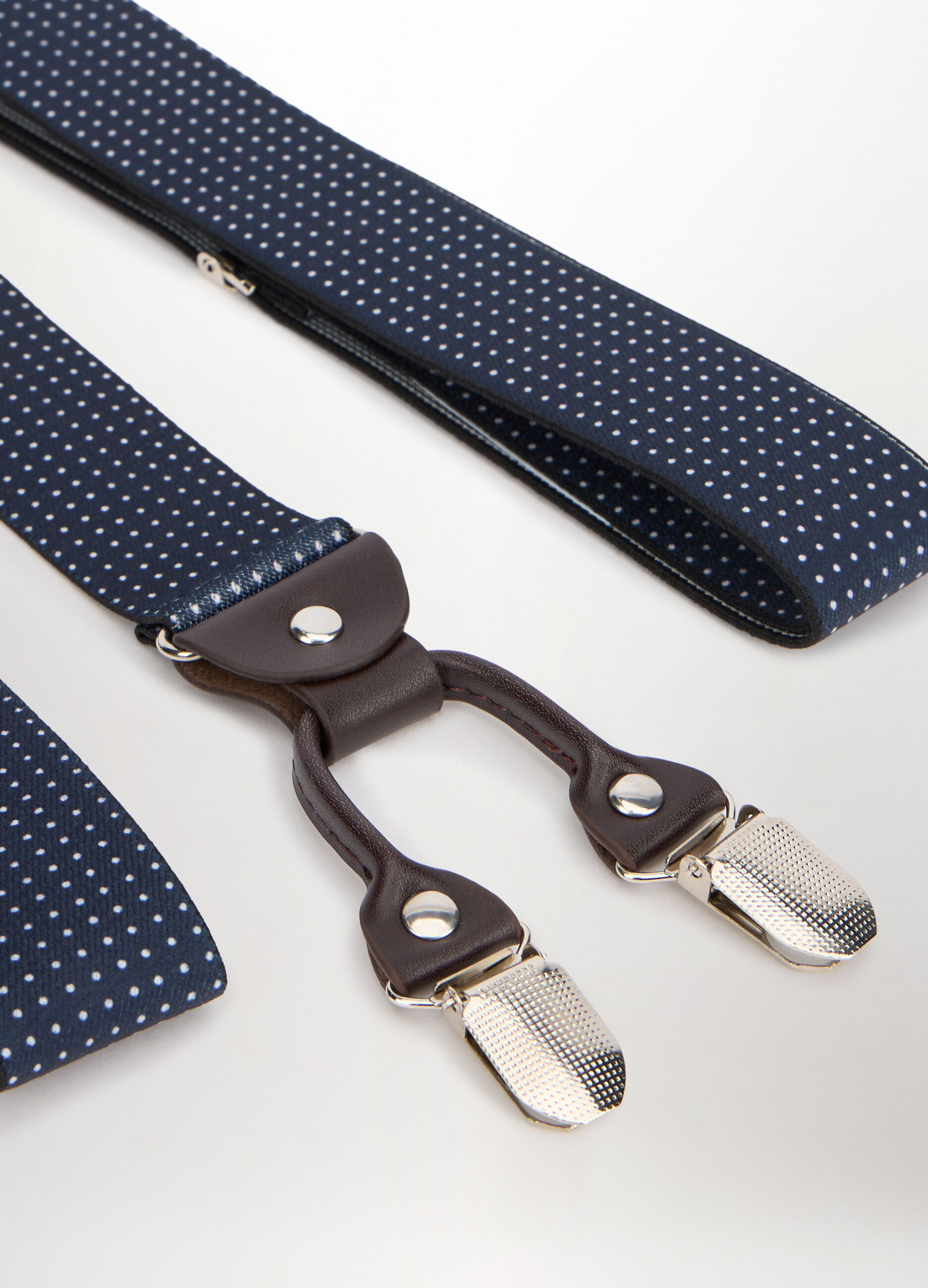 Bretelle elastiche a pois uomo_1