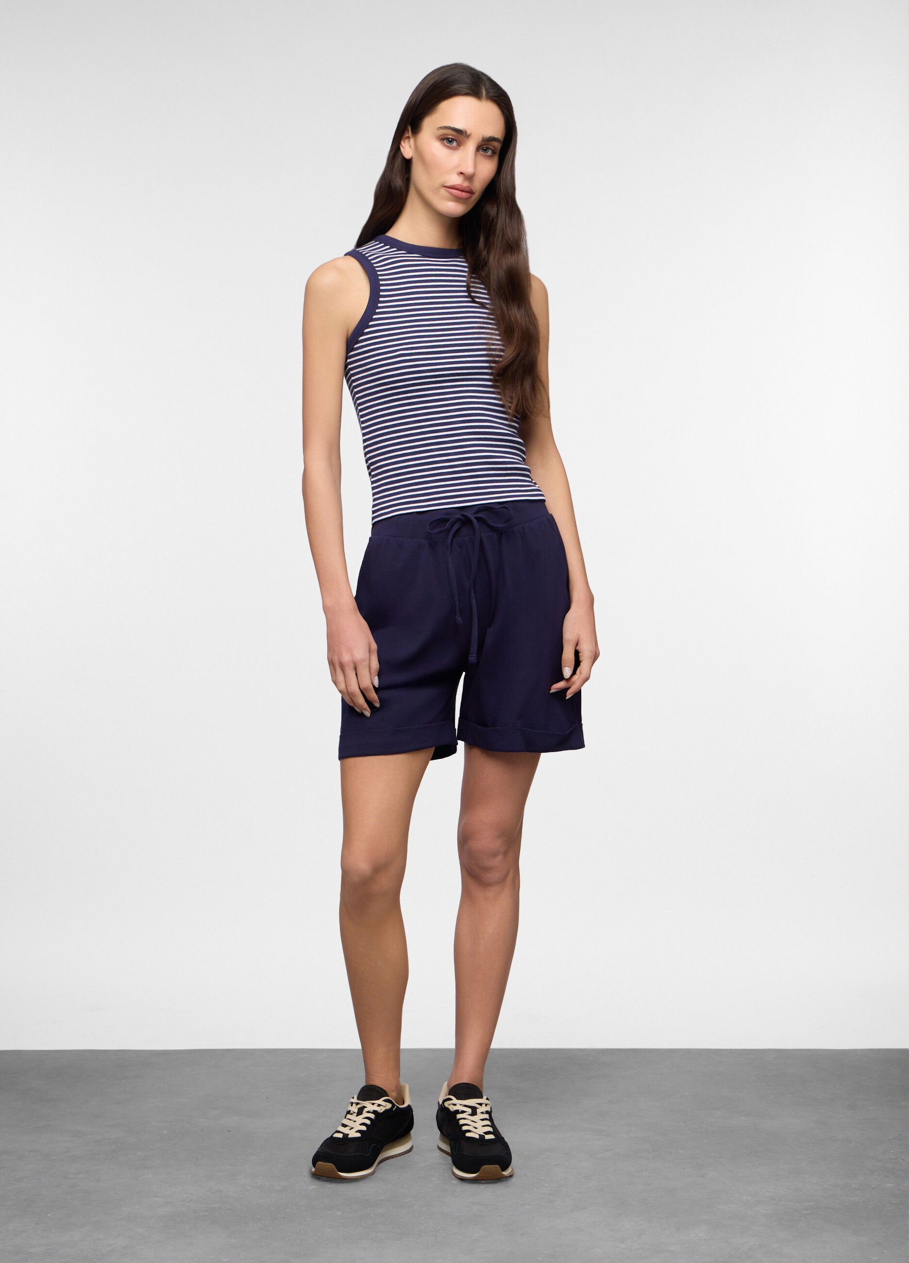 Bermuda fit regular in jersey di puro cotone donna_0