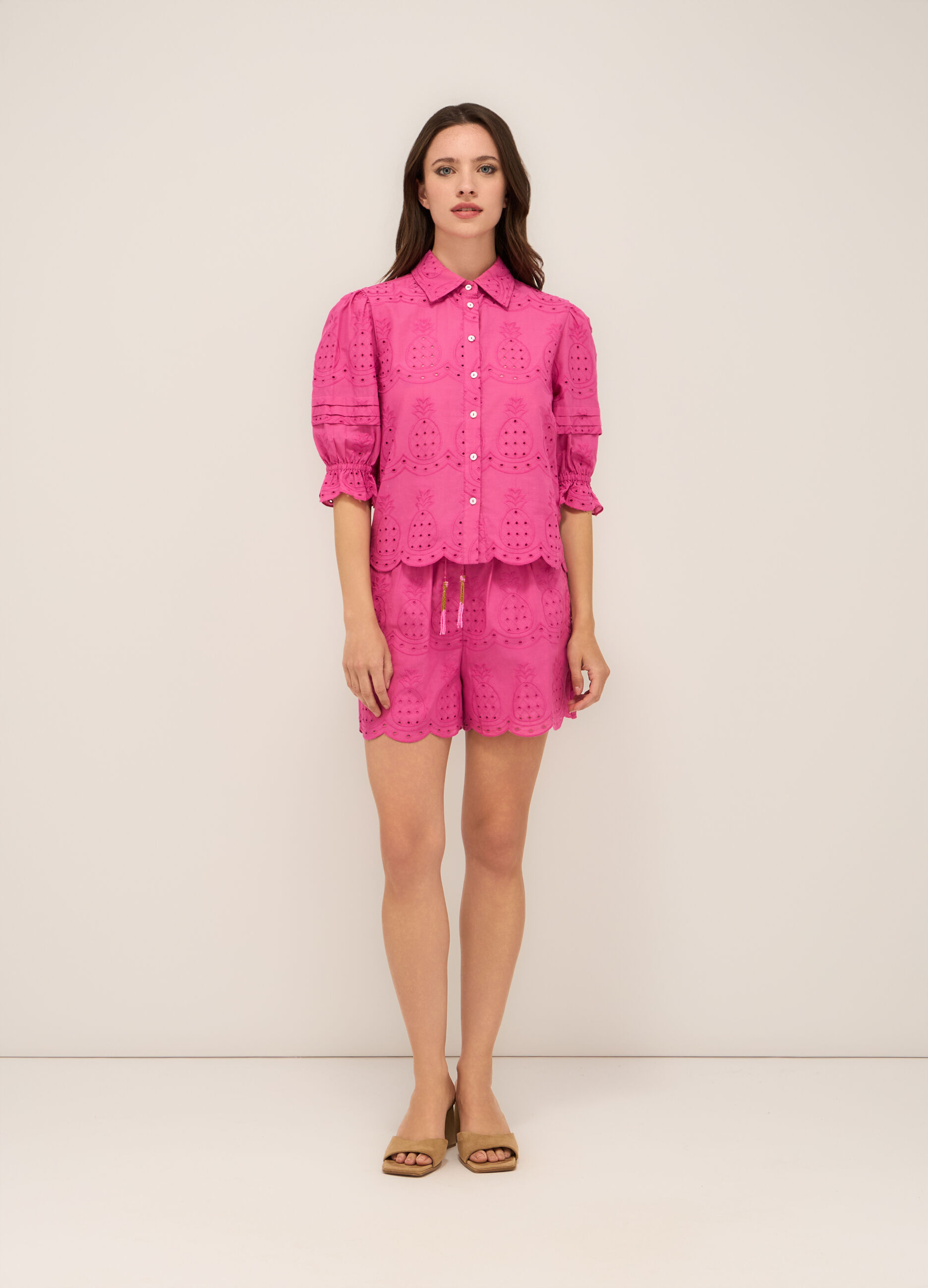 Shorts in puro cotone sangallo donna_0