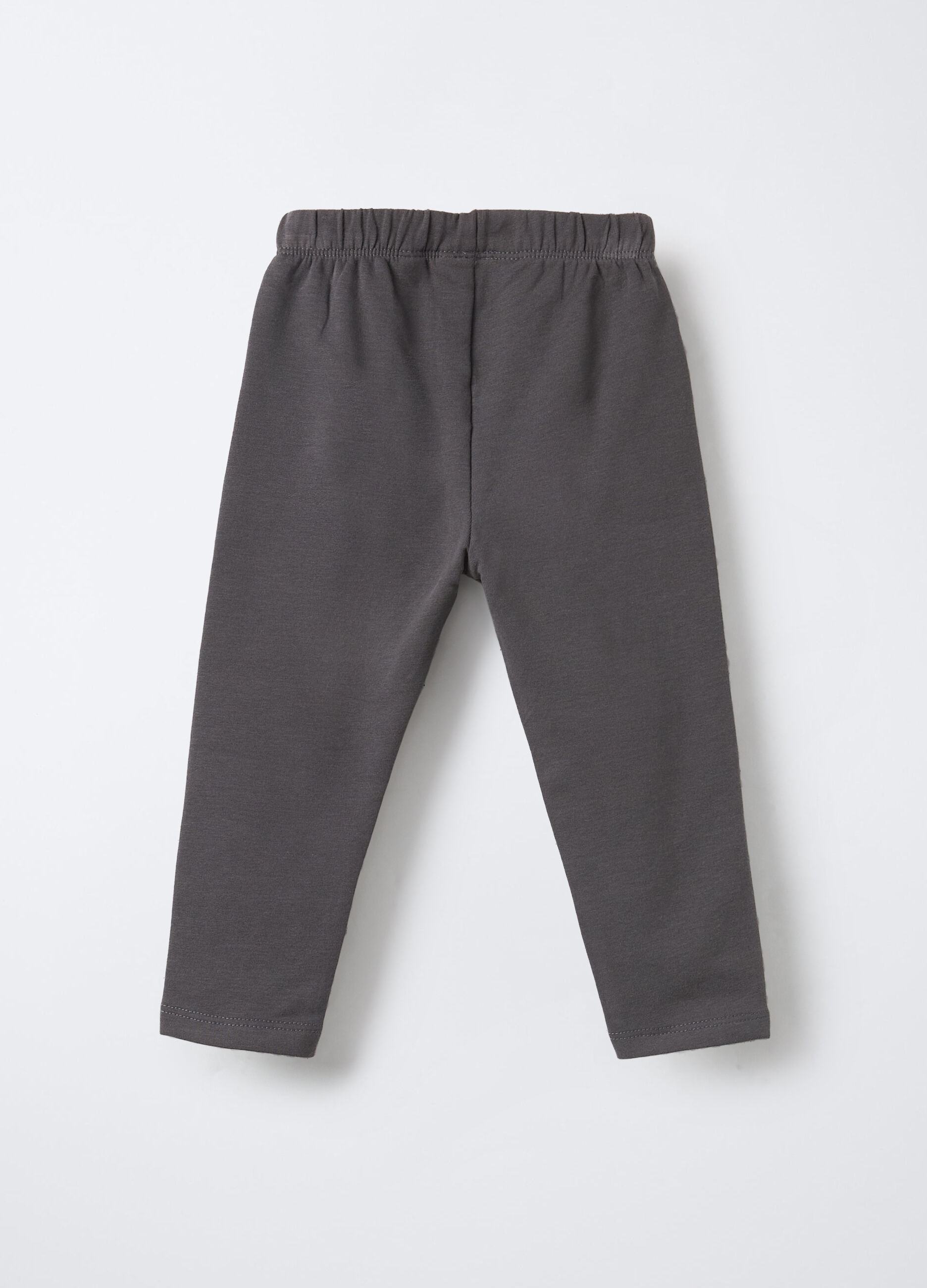 Leggings in felpa di cotone stretch bimba_1