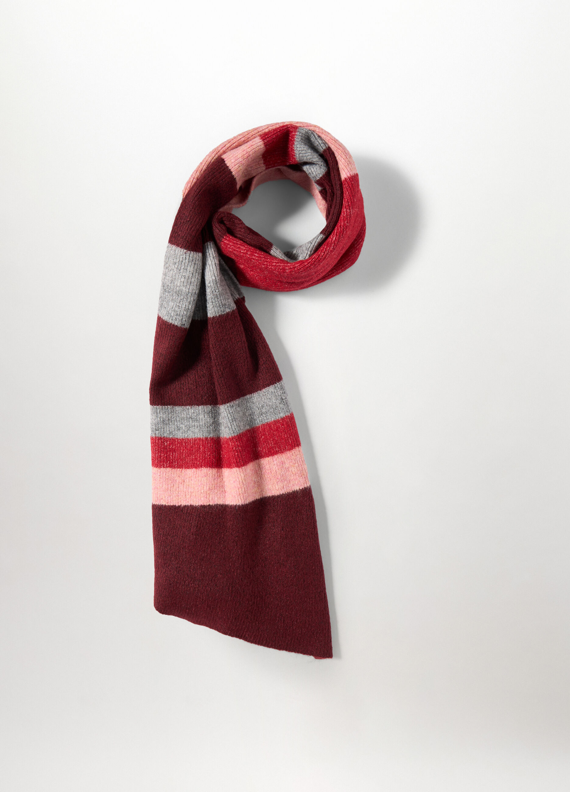 Sciarpa tricot a righe donna_1