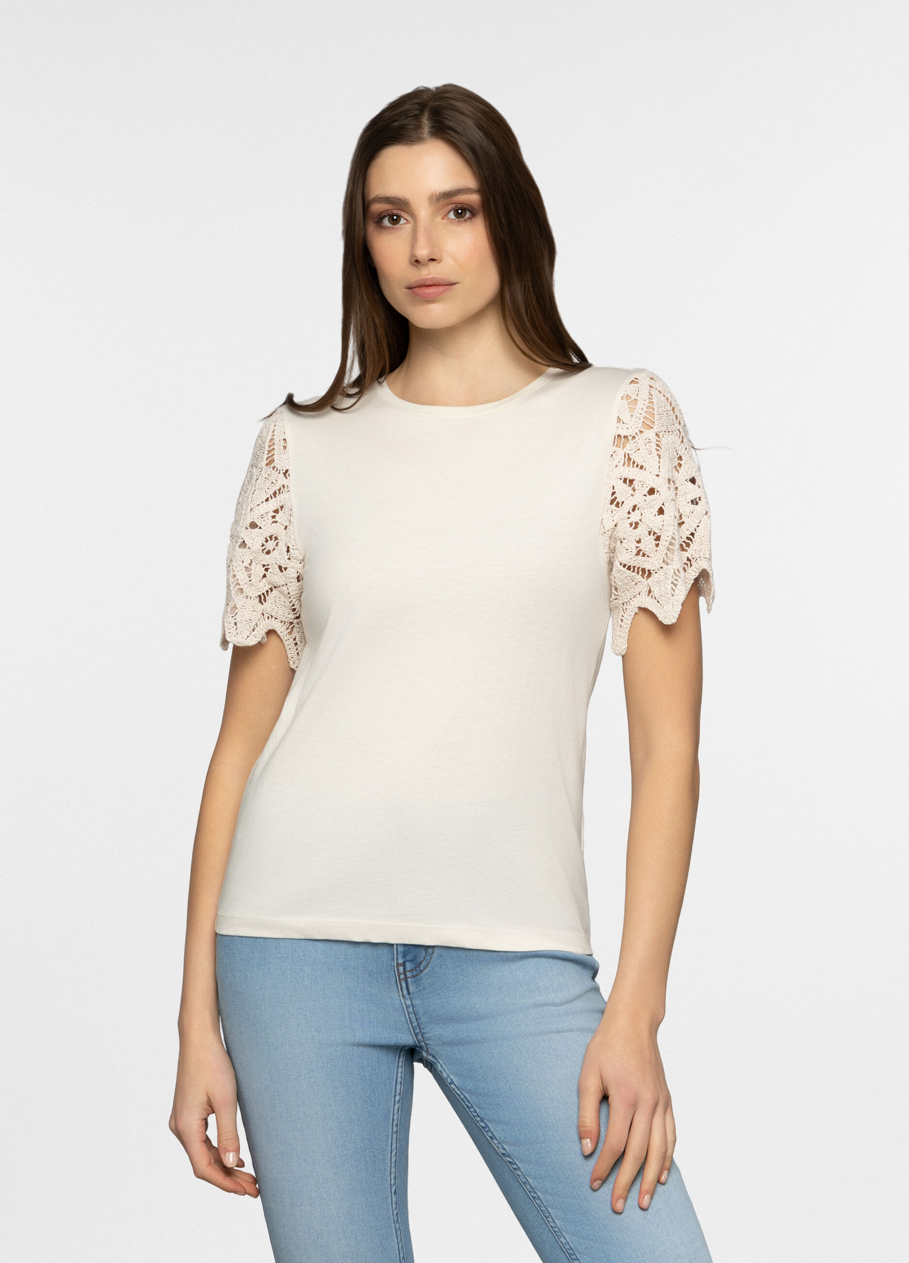 T-shirt girocollo donna _0