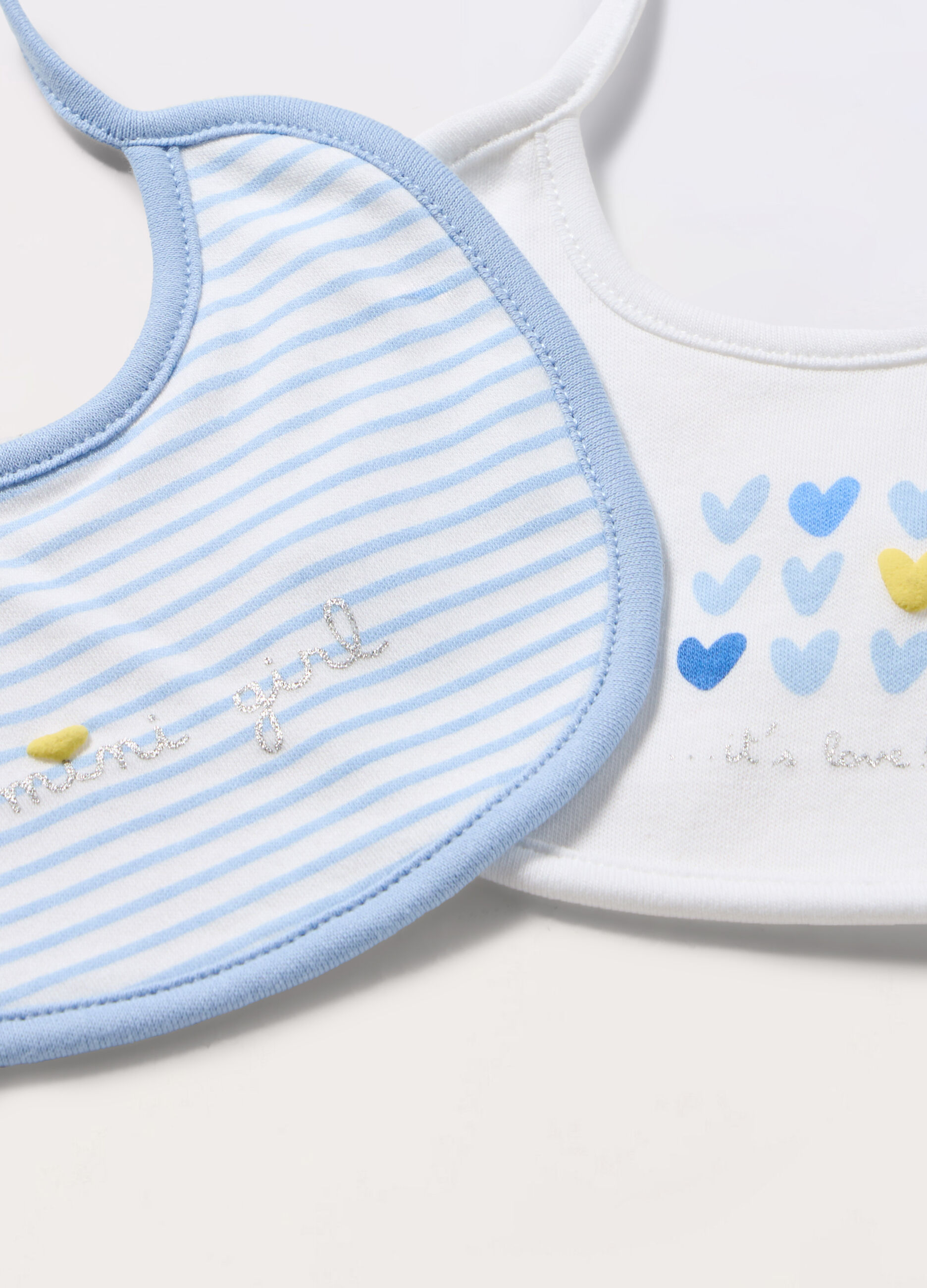 Pack 2 bavaglini in interlock di puro cotone neonato_1