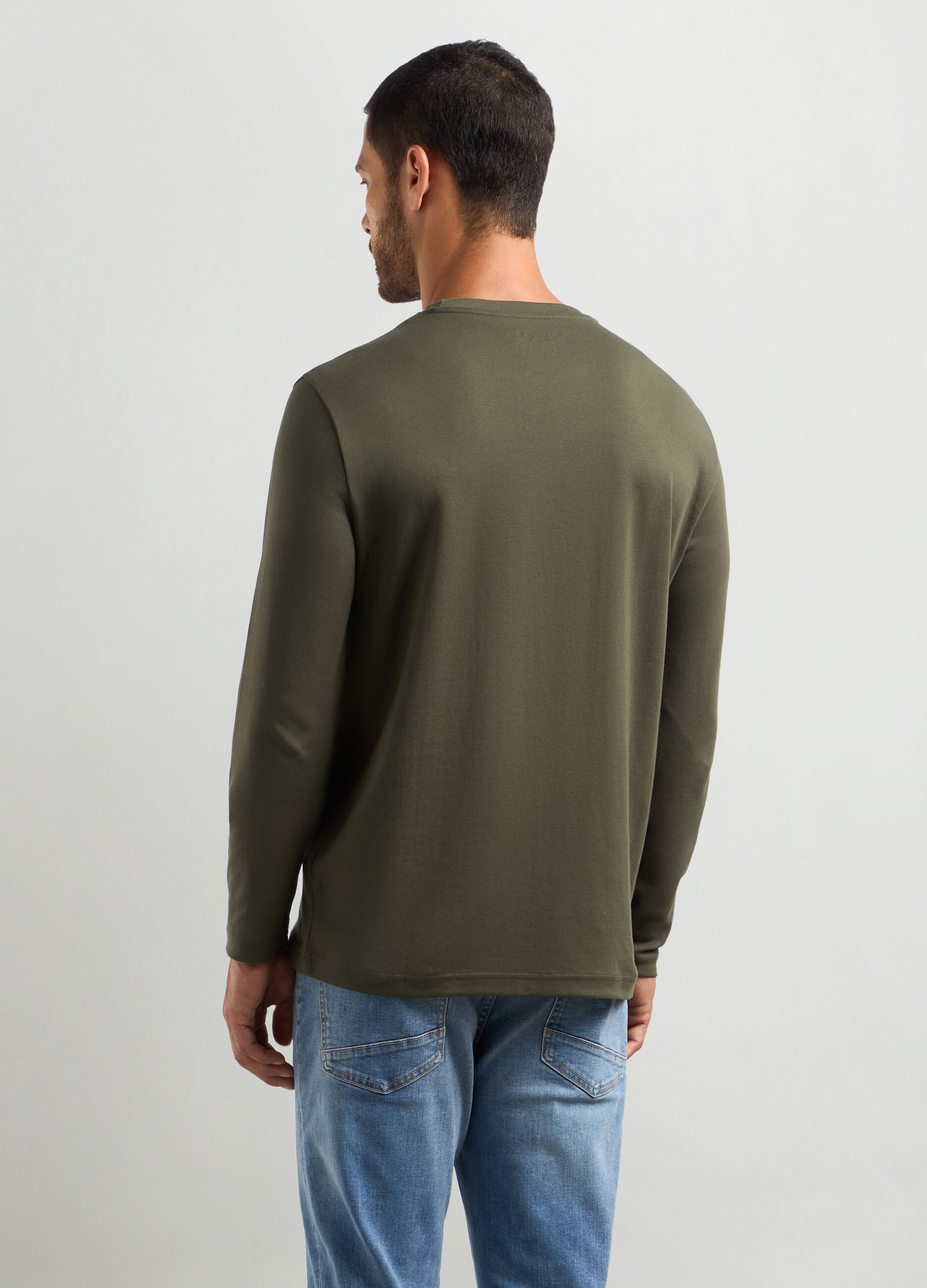 T-shirt a manica lunga in puro cotone_1
