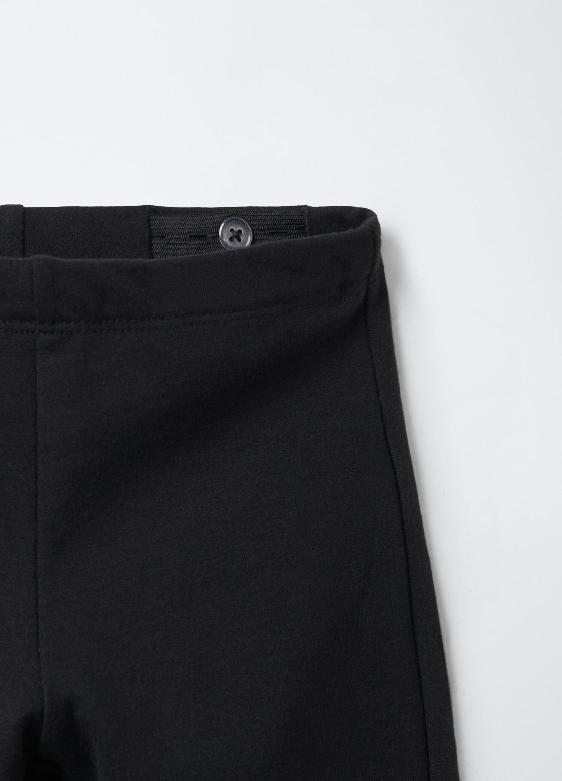 Leggings in cotone garzato stretch Flare Fit bambina_2