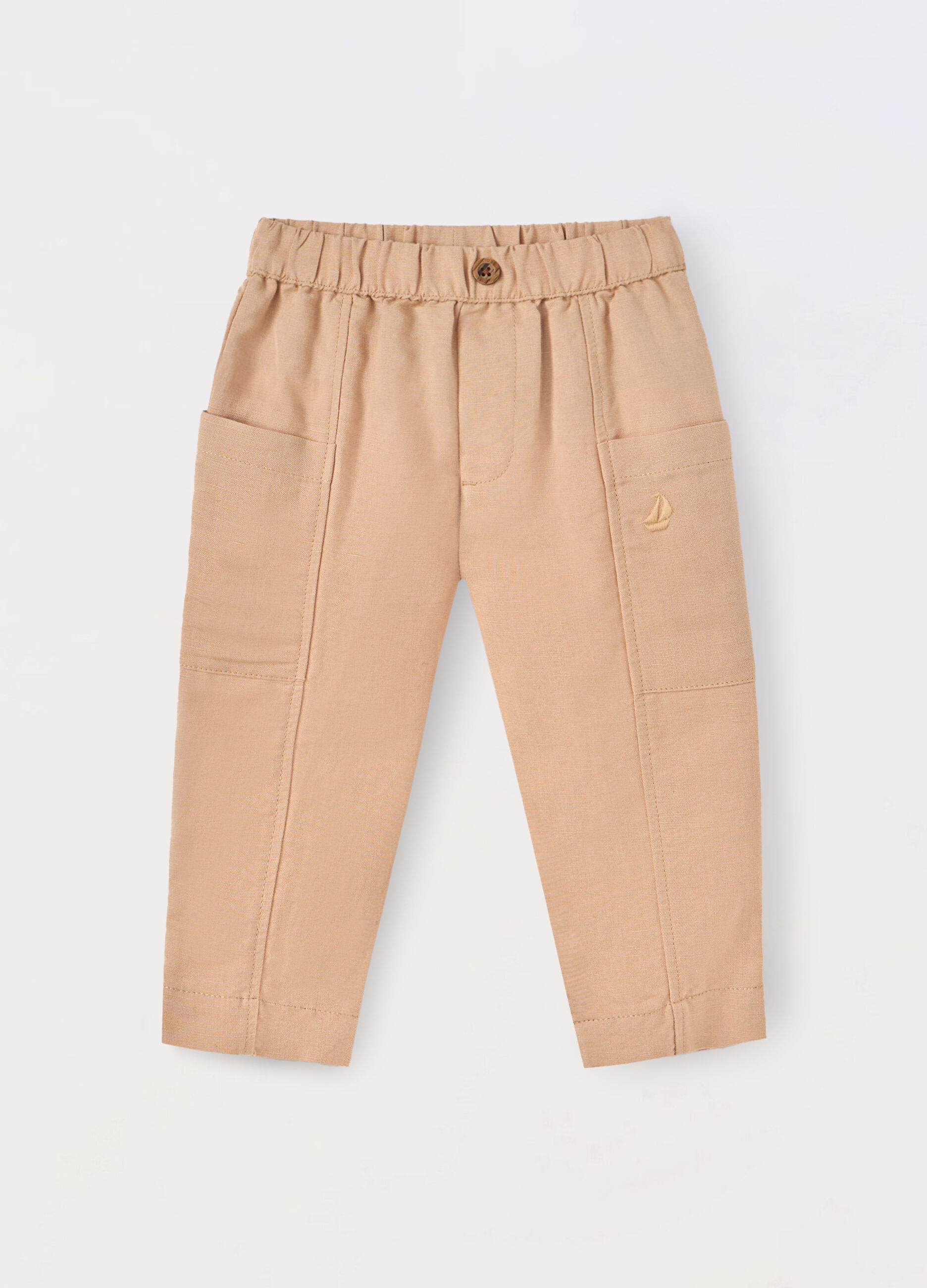 Pantaloni in misto lino neonato_0