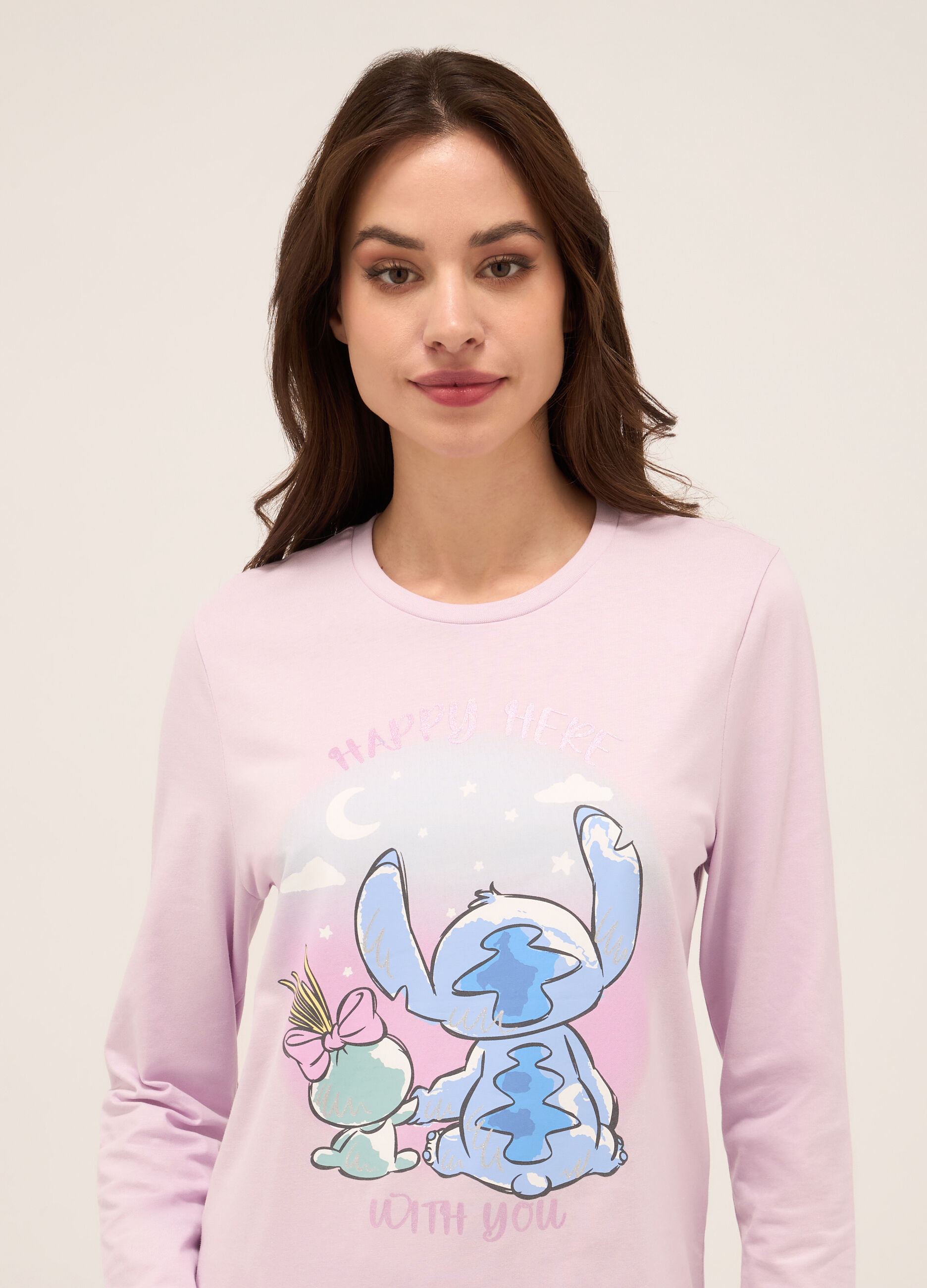 Set pigiama in jersey di puro cotone donna_2