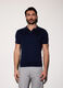 Polo a maniche corte in cotone e seta uomo_0