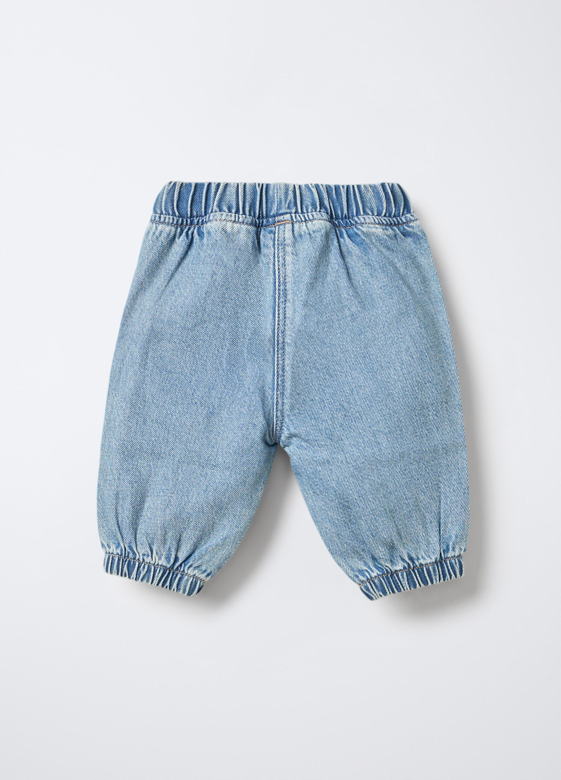 Jogger in denim di puro cotone Fit Comfort neonato_1