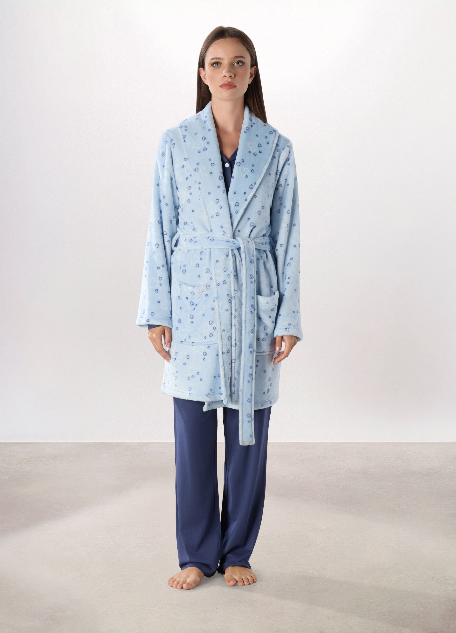 Vestaglia in coral fleece donna_0