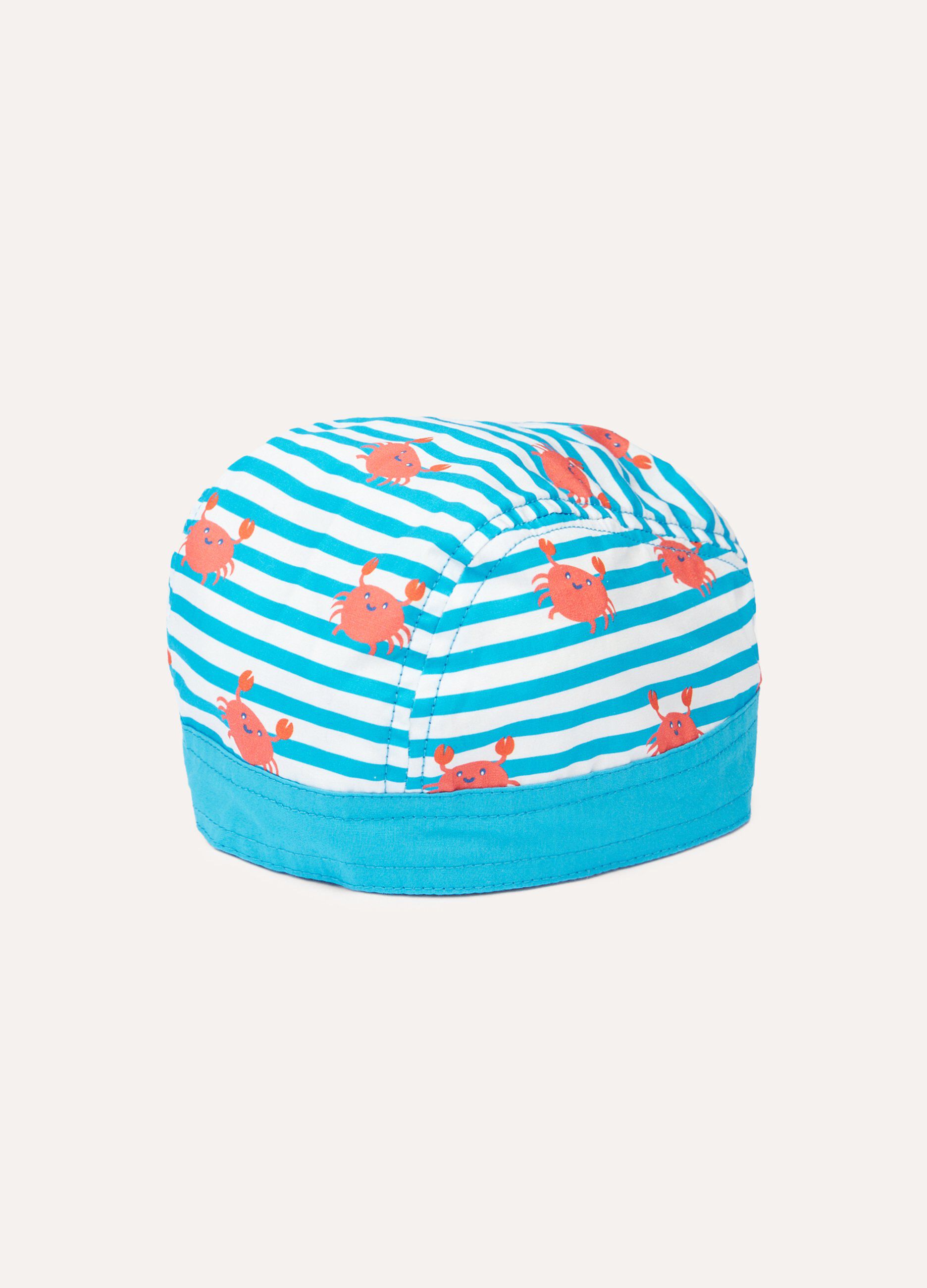 Bandana con stampa in puro cotone neonato_0