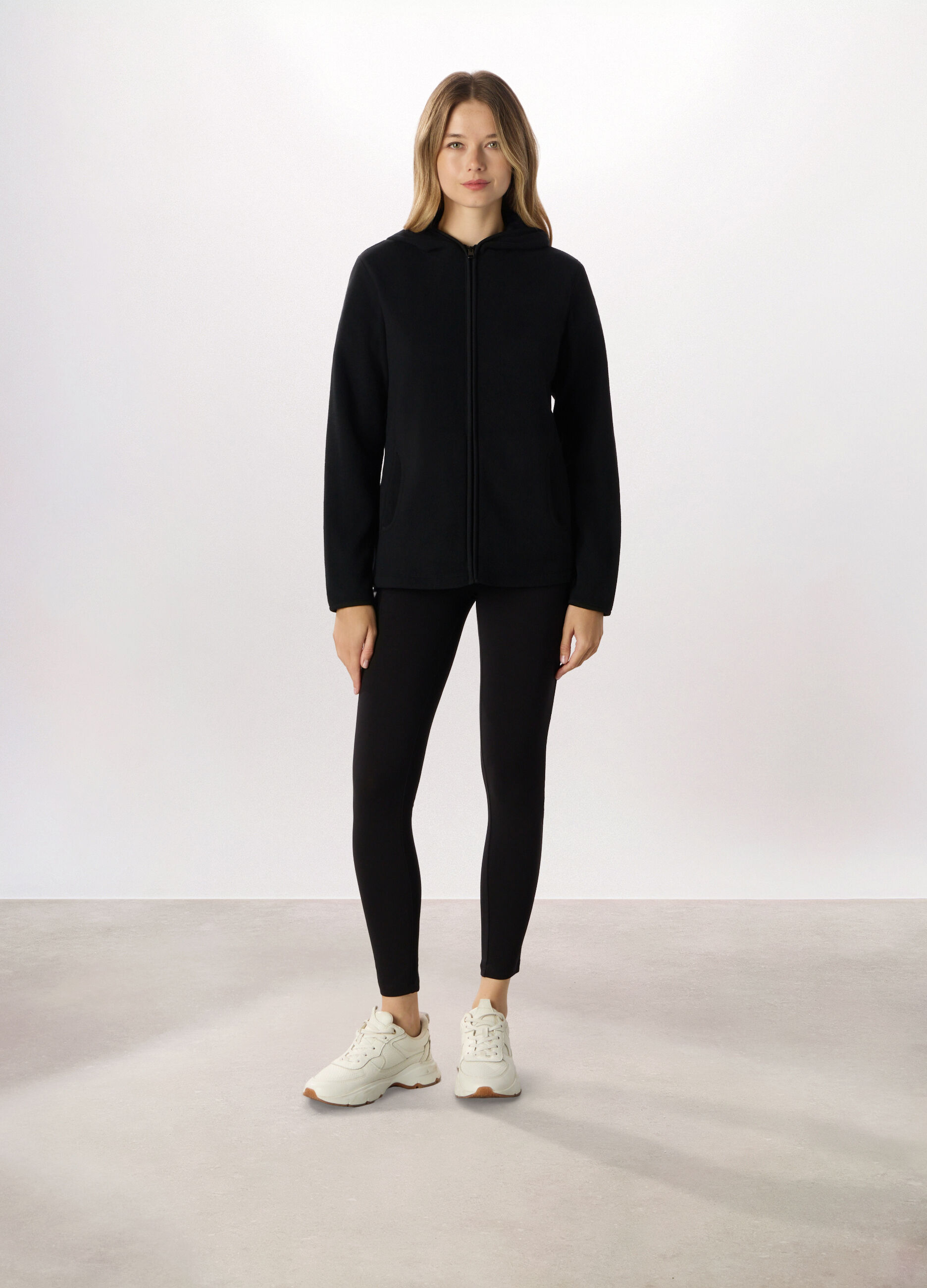 Leggings in jersey di cotone stretch donna Holistic fitness_0