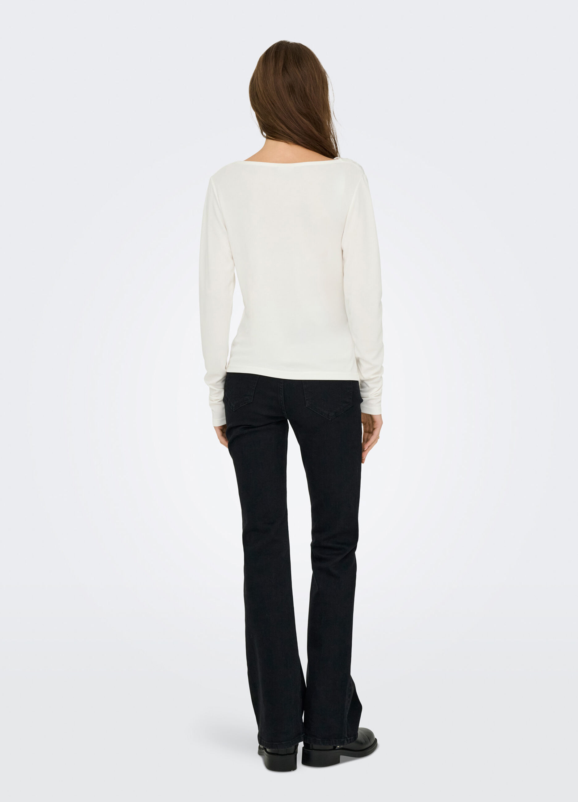 T-shirt con scollo drappeggiato donna_1