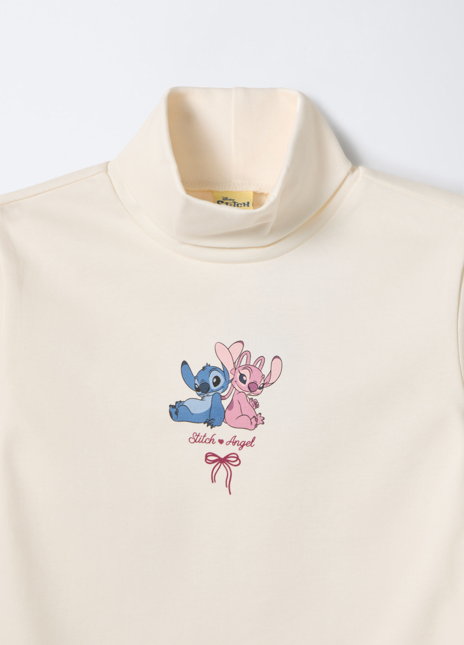 T-shirt Stitch & Angel a maniche lunghe in puro cotone interlock regular fit bambina_2