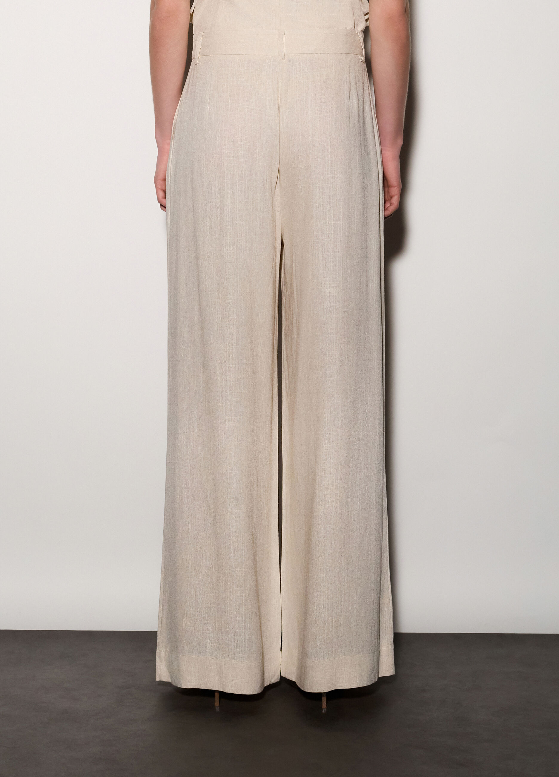 Pantaloni wide leg misto viscosa donna_2