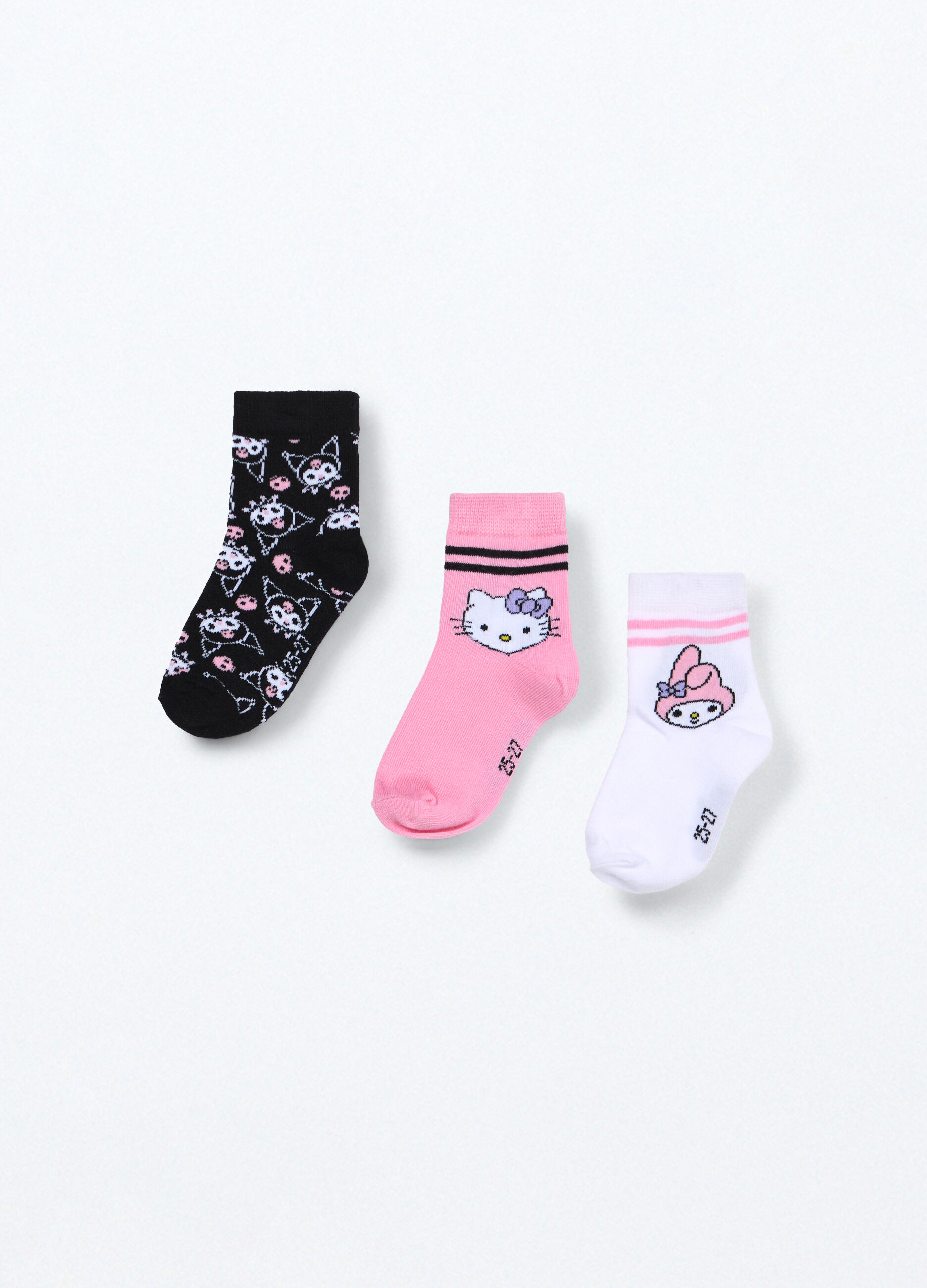 Pack 3 calze corte Hello Kitty in misto cotone bambina_1