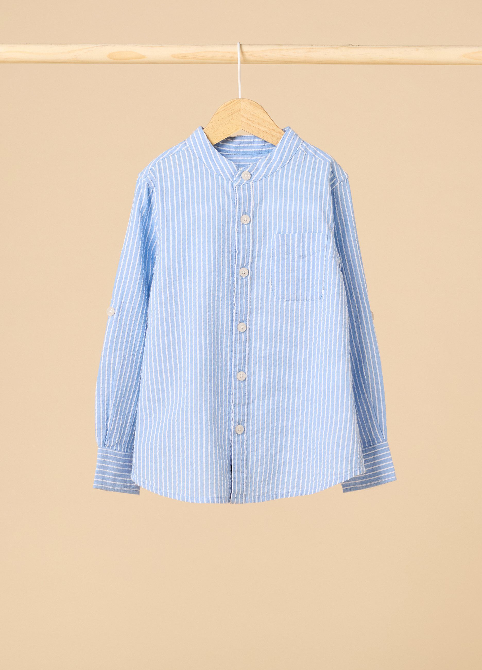 Camicia rigata IANA in puro cotone bambino_0