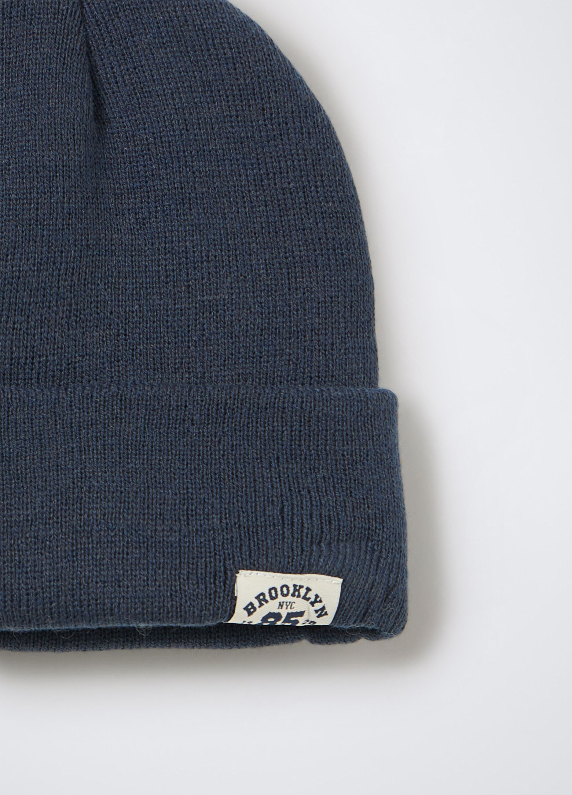 Berretto tricot con risvolto _2