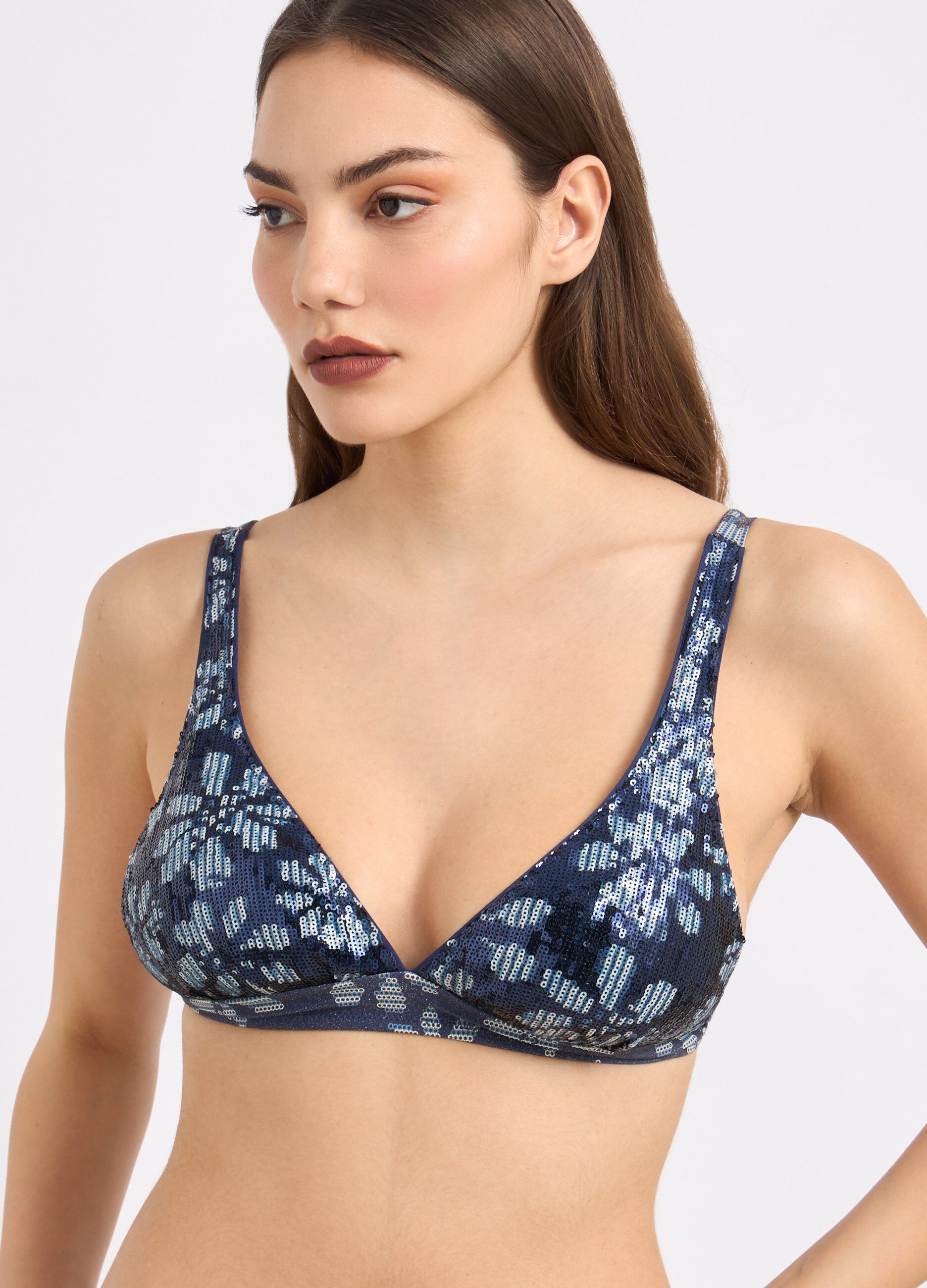 Top bikini con paillettes donna_2