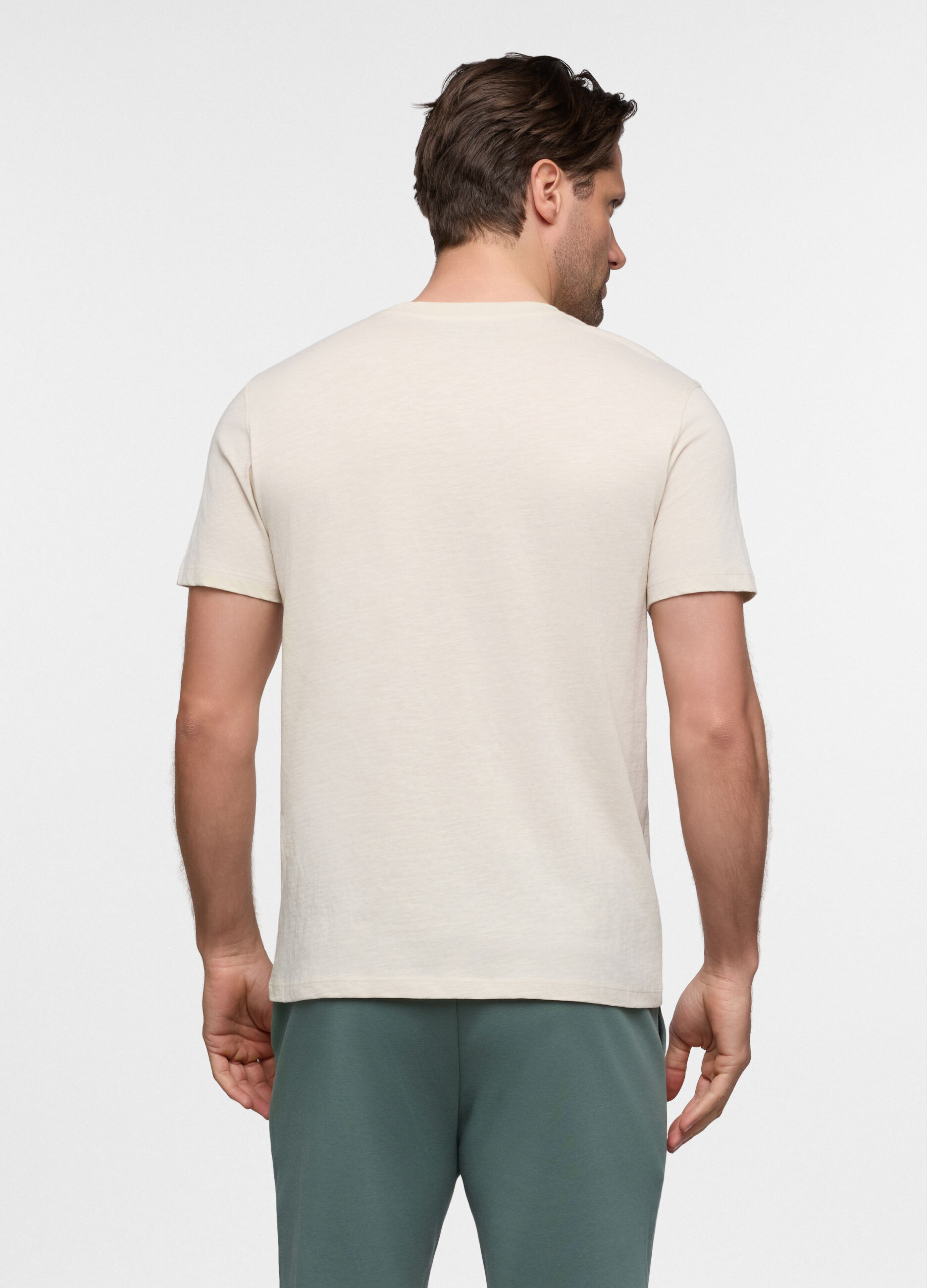 T-shirt in cotone fiammato uomo