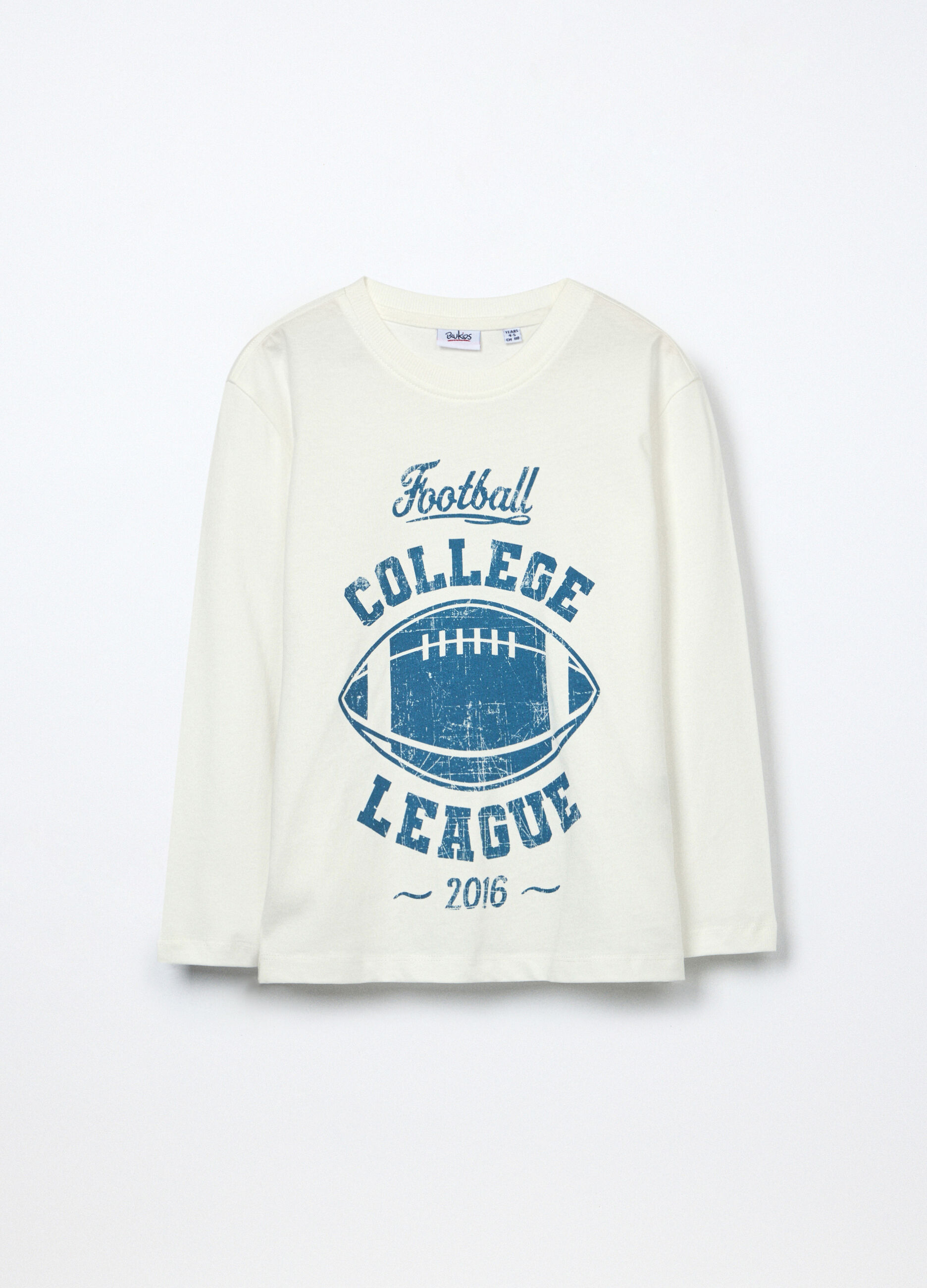 T-shirt a maniche lunghe in puro cotone jersey bambino_0