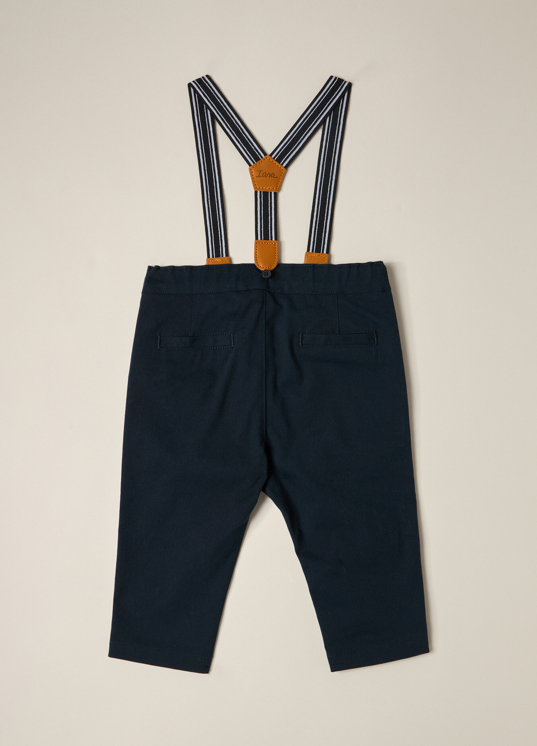 Pantaloni in cotone stretch IANA neonato