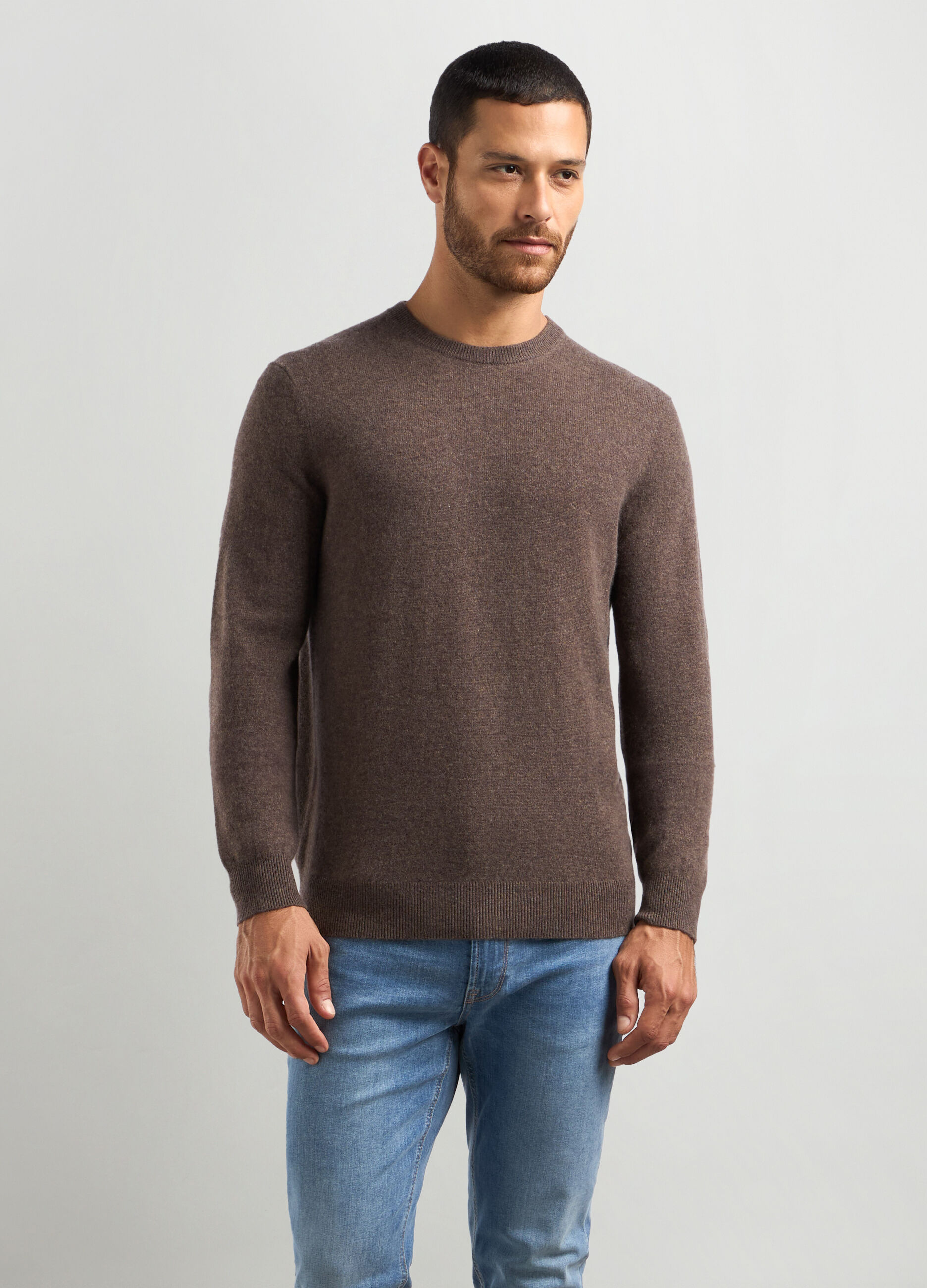 Pullover girocollo in puro cashmere uomo_0