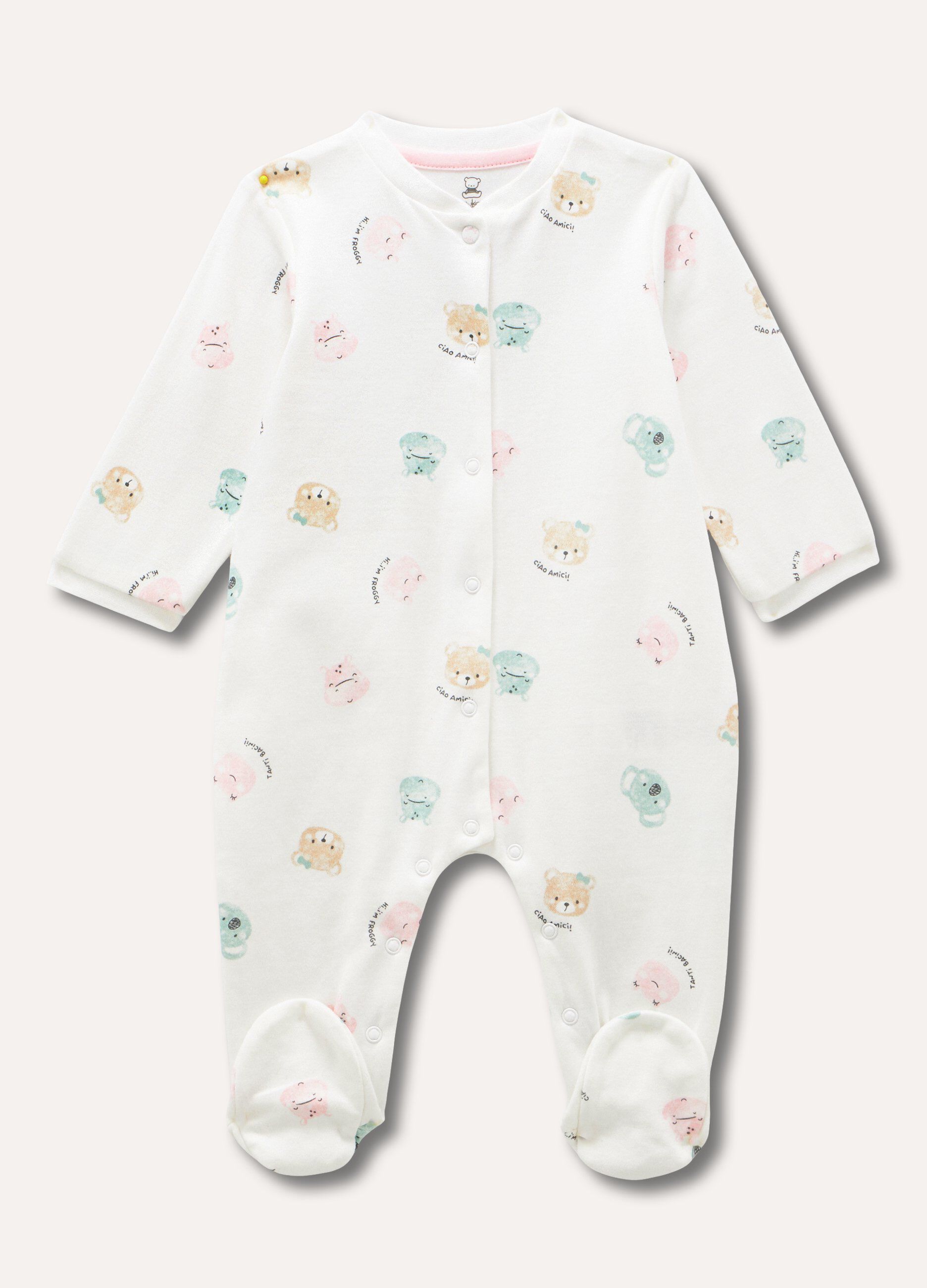 Tutina in interlock di puro cotone neonata_0