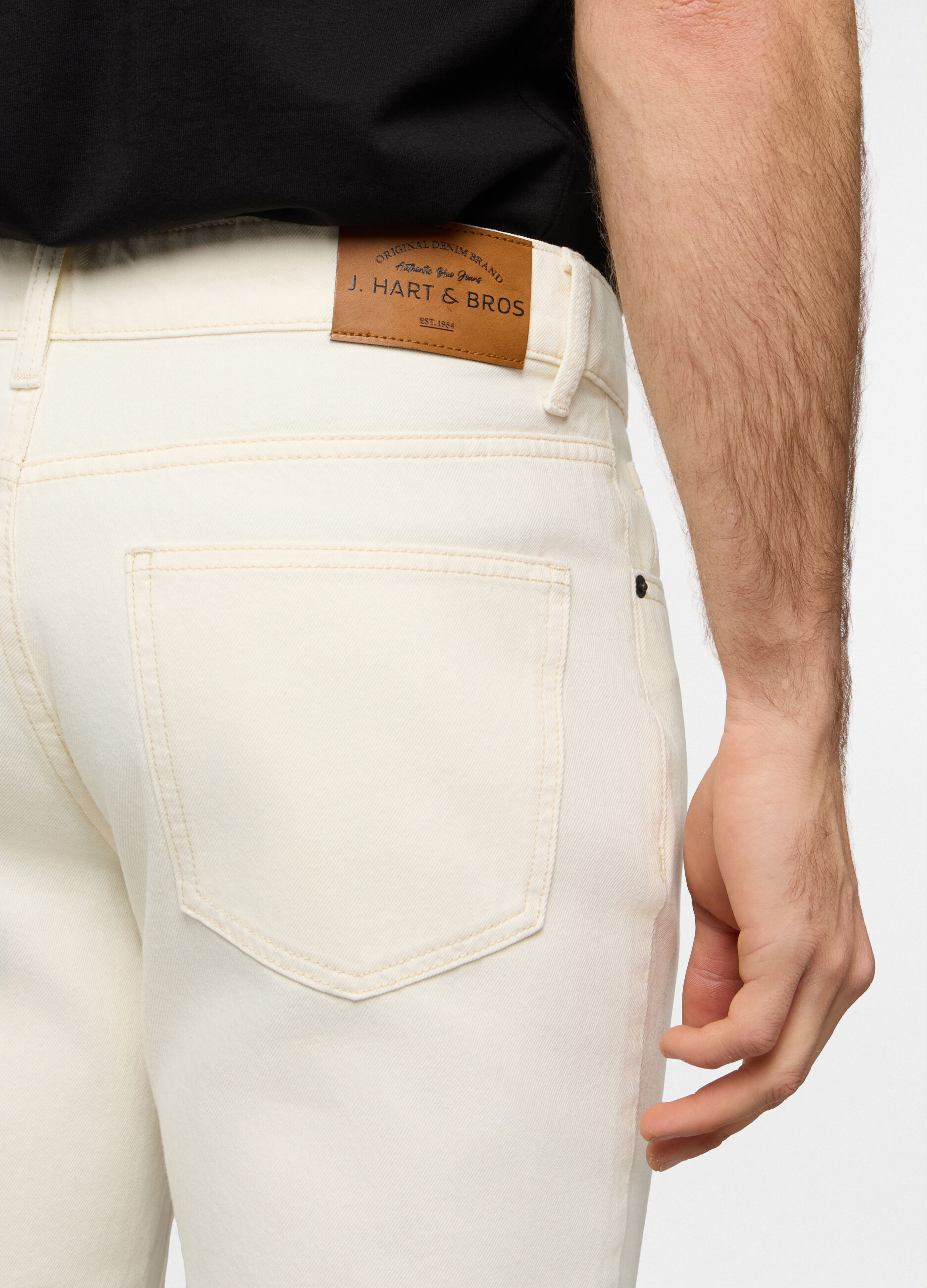 Jeans slim fit in denim di cotone uomo_3