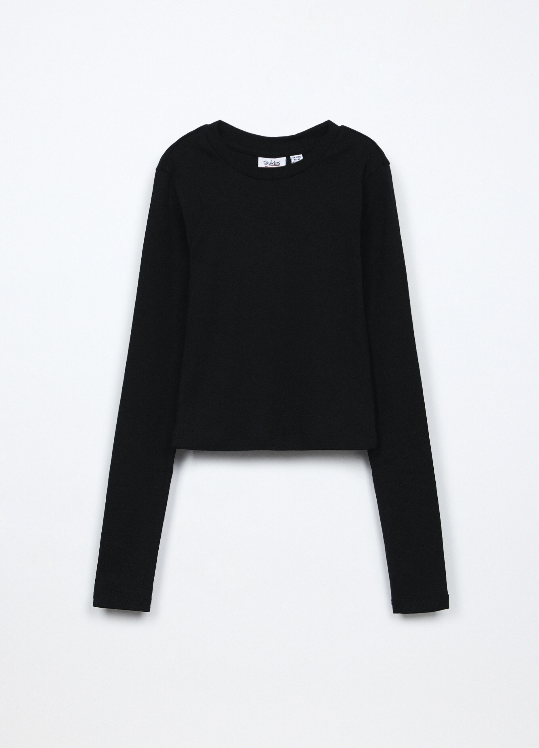 T-shirt in costina di puro cotone ragazza_0