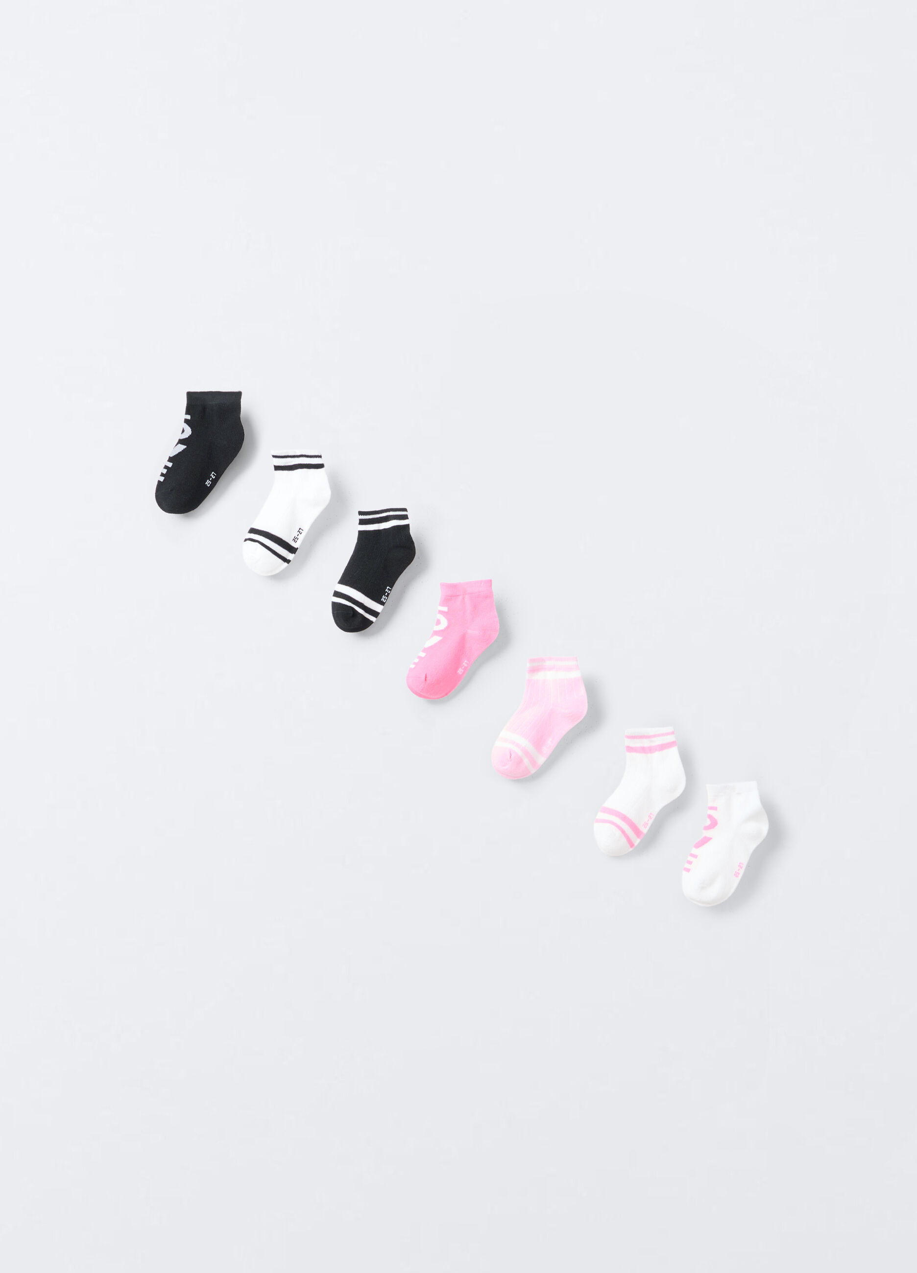 Pack 7 calze corte misto cotone stretch bambina_1