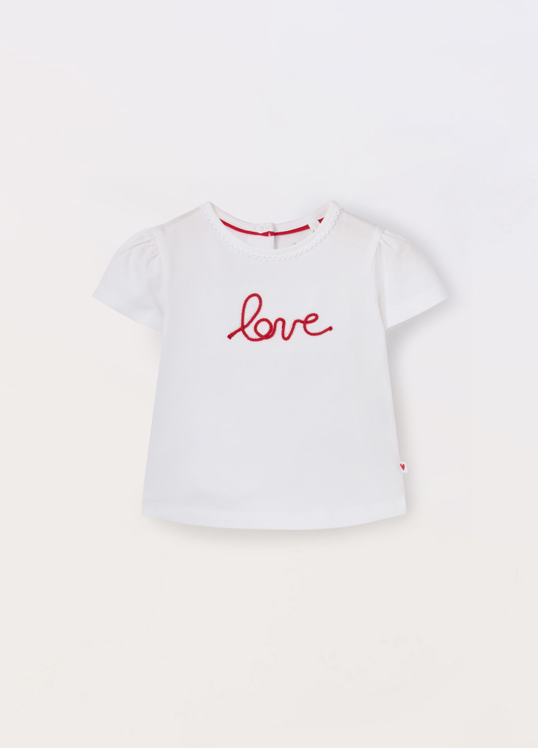 T-shirt in jersey di cotone stretch neonata_0