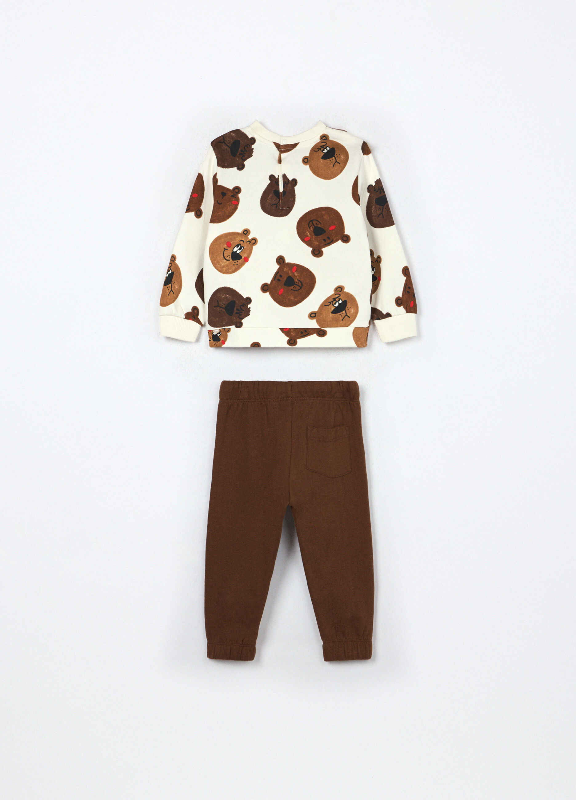 Jogging set in puro cotone fleece neonato_1