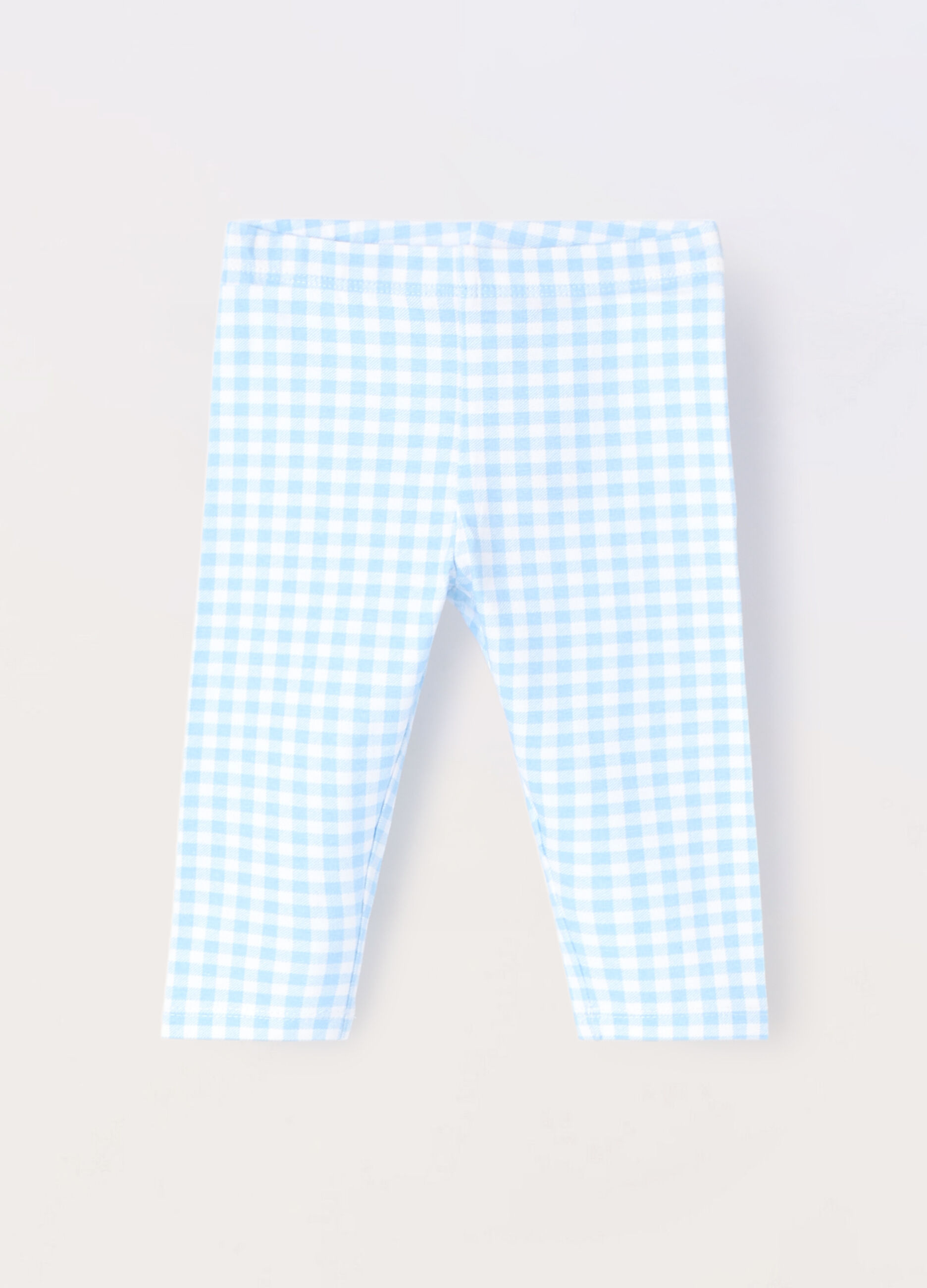 Leggings capri in jersey di cotone stretch neonata_0