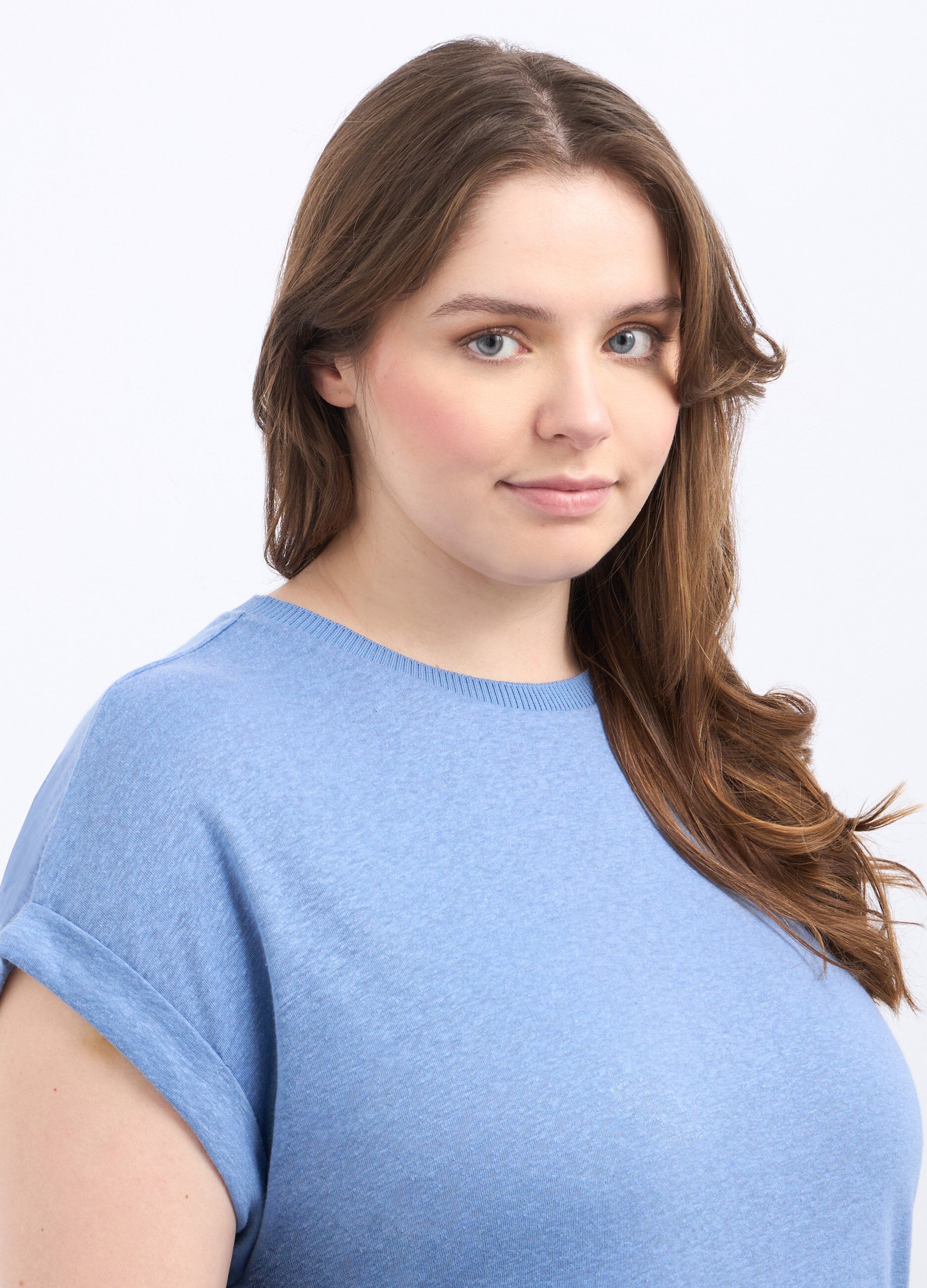 T-shirt in misto lino donna curvy_2
